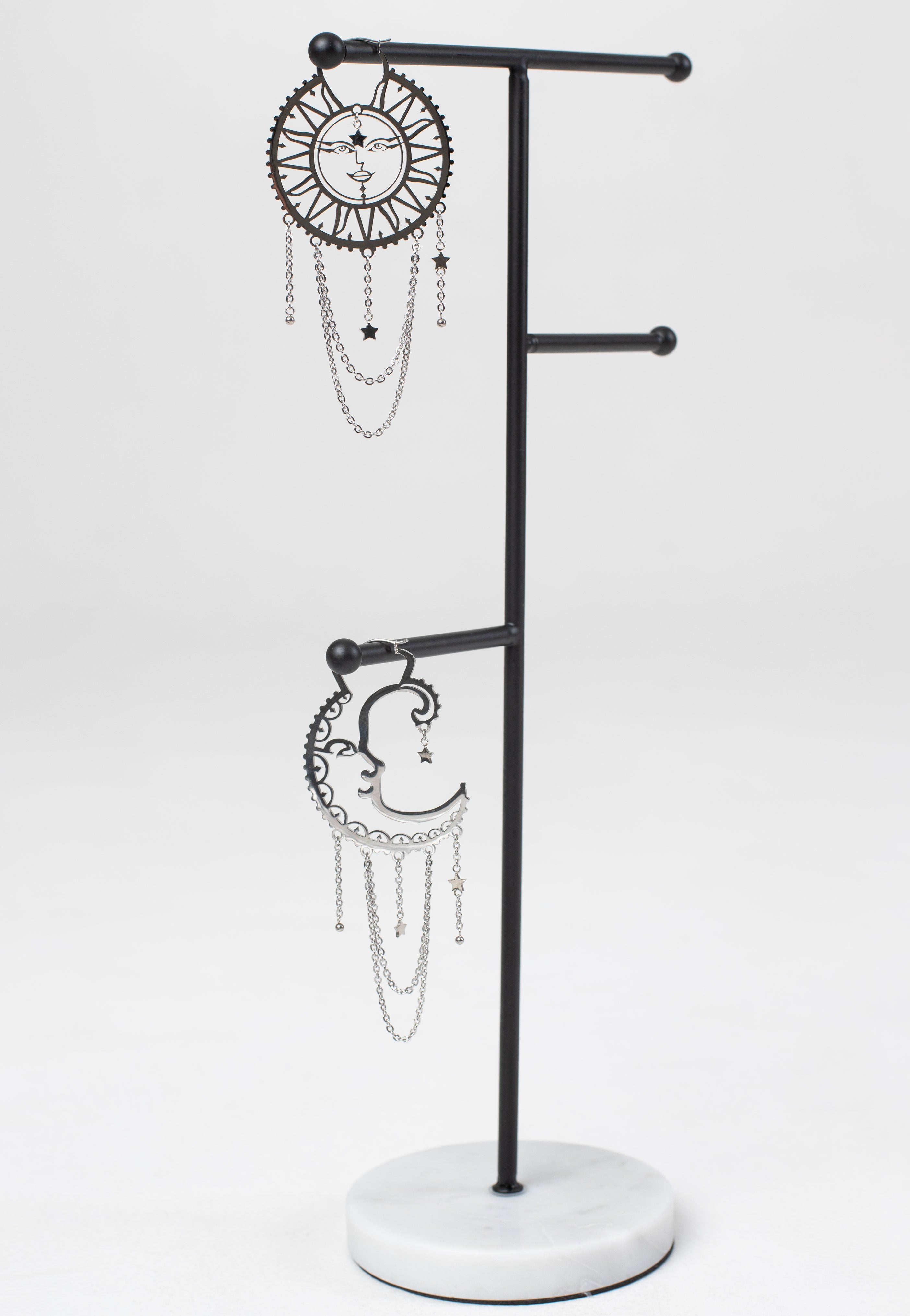 Wildcat - Oldschool Sun Moon Silver - Earrings | Neutral-Image