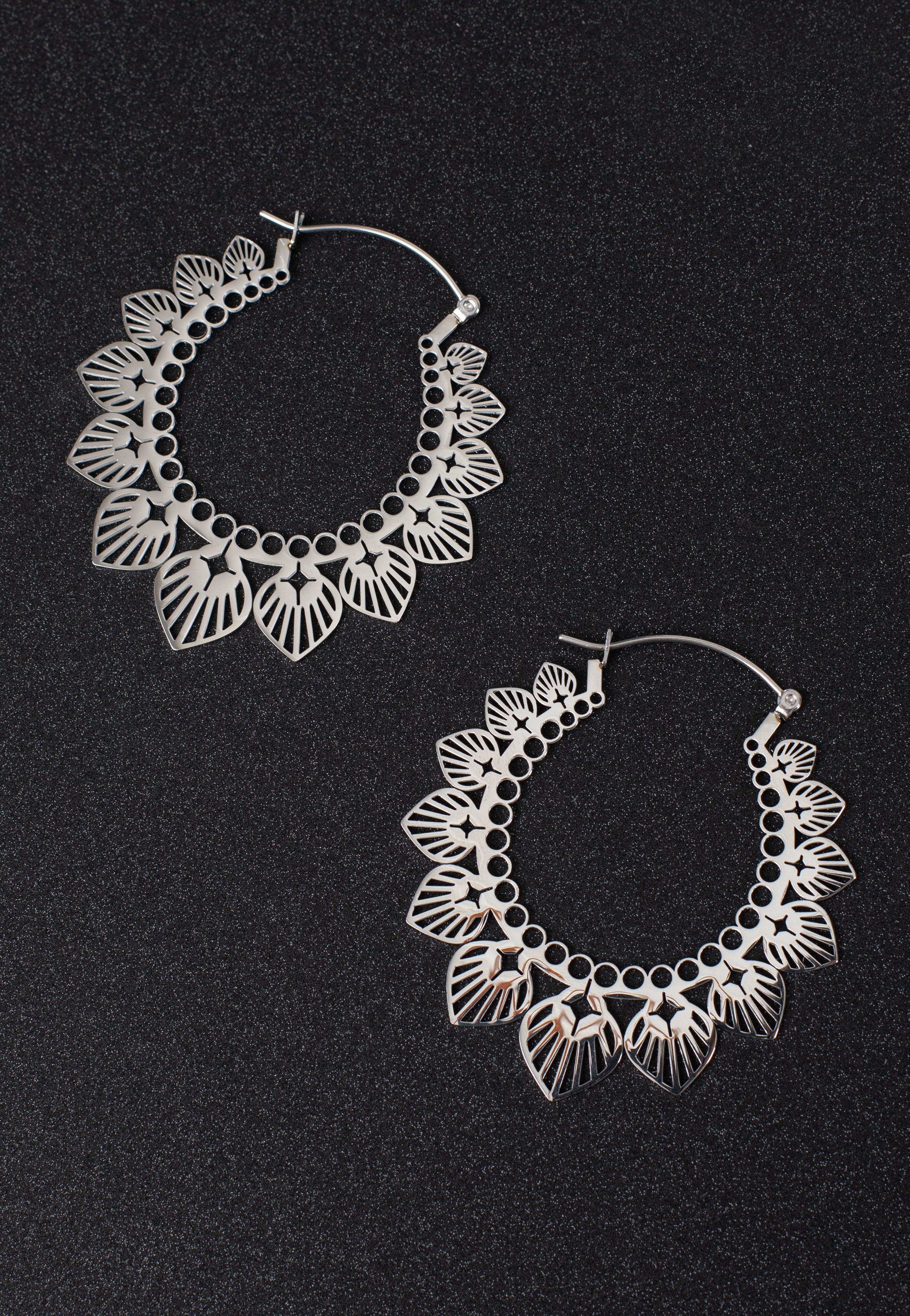 Wildcat - Sunflower Bubble Pairs Silver - Earrings | Neutral-Image