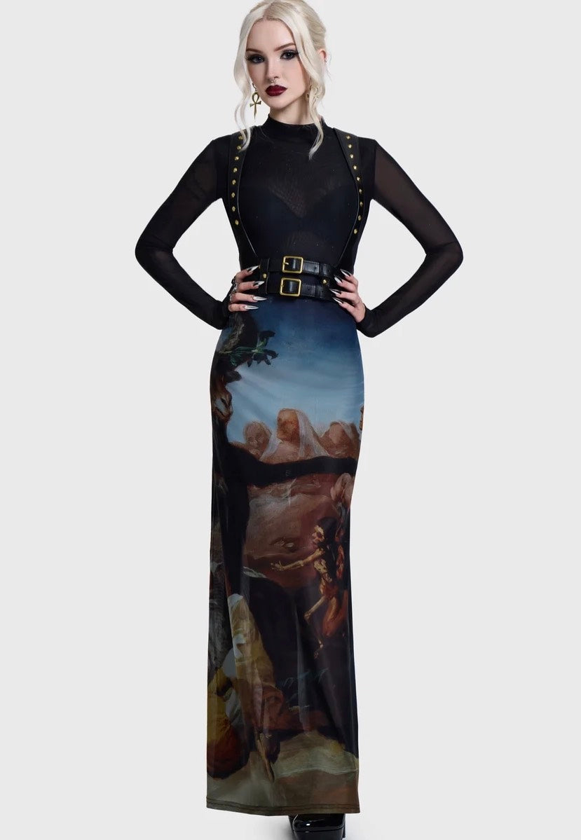 Killstar Witches' Sabbath Maxi Dress Black Dress