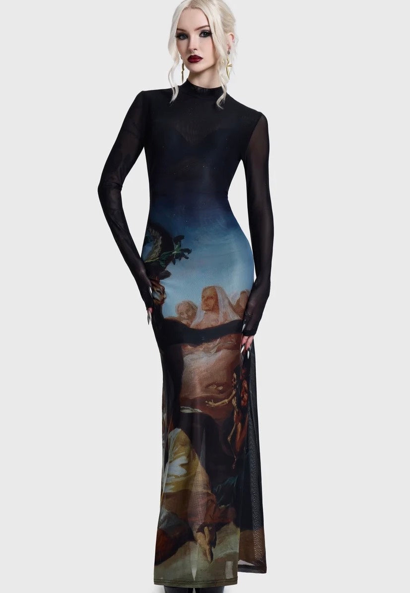 Killstar Witches' Sabbath Maxi Dress Black Dress