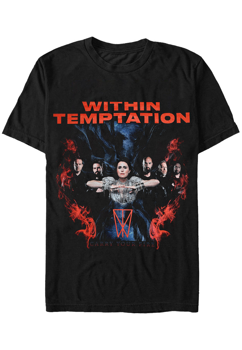 T-Shirt Within Temptation Purge Jumbo Band Logo Officiel - Homme, Charcoal - 11