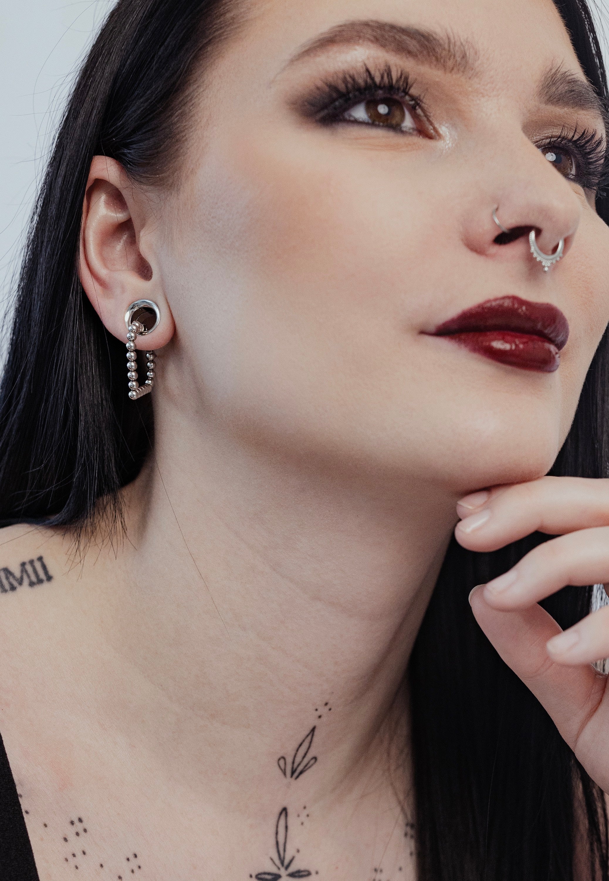 Wildcat - Bubble Polygon Hoops Silver - Earrings | Neutral-Image