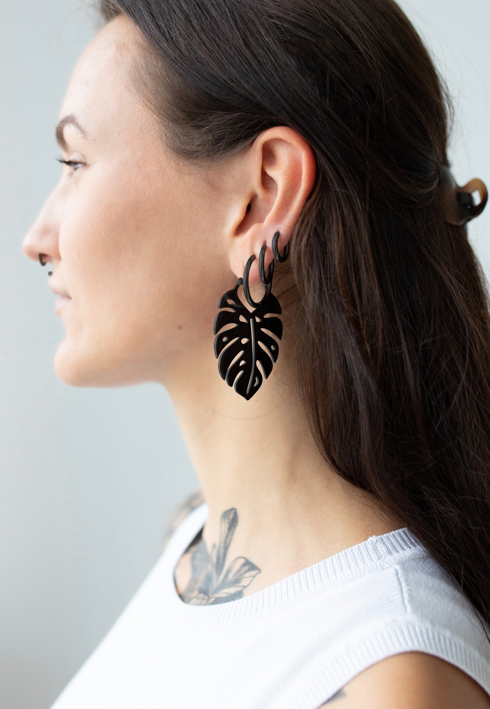 monstera leaf earrings Wildcat - Monstera Leaf - Earrings