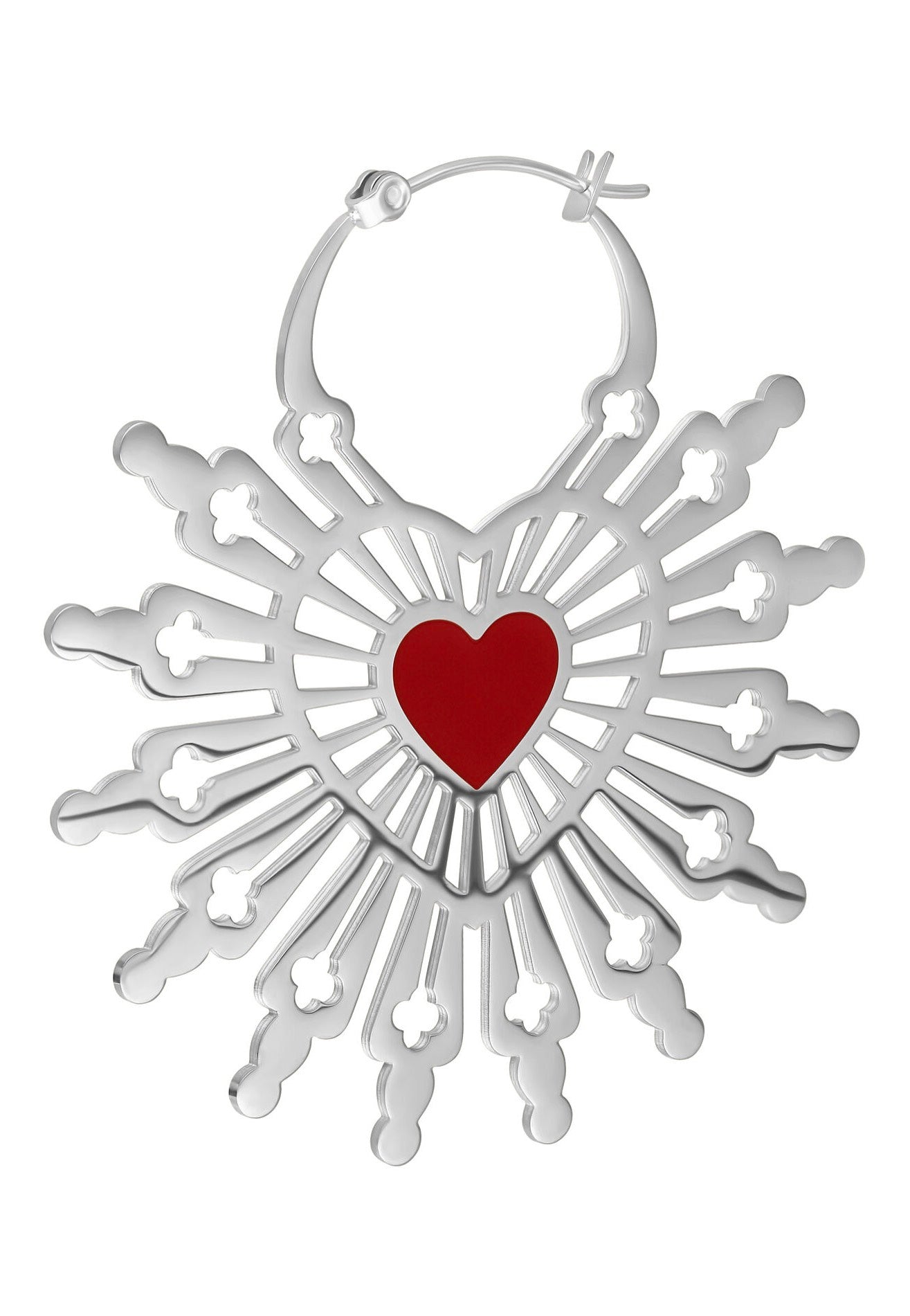 Wildcat - Sacred Heart Silver - Earrings | Neutral-Image