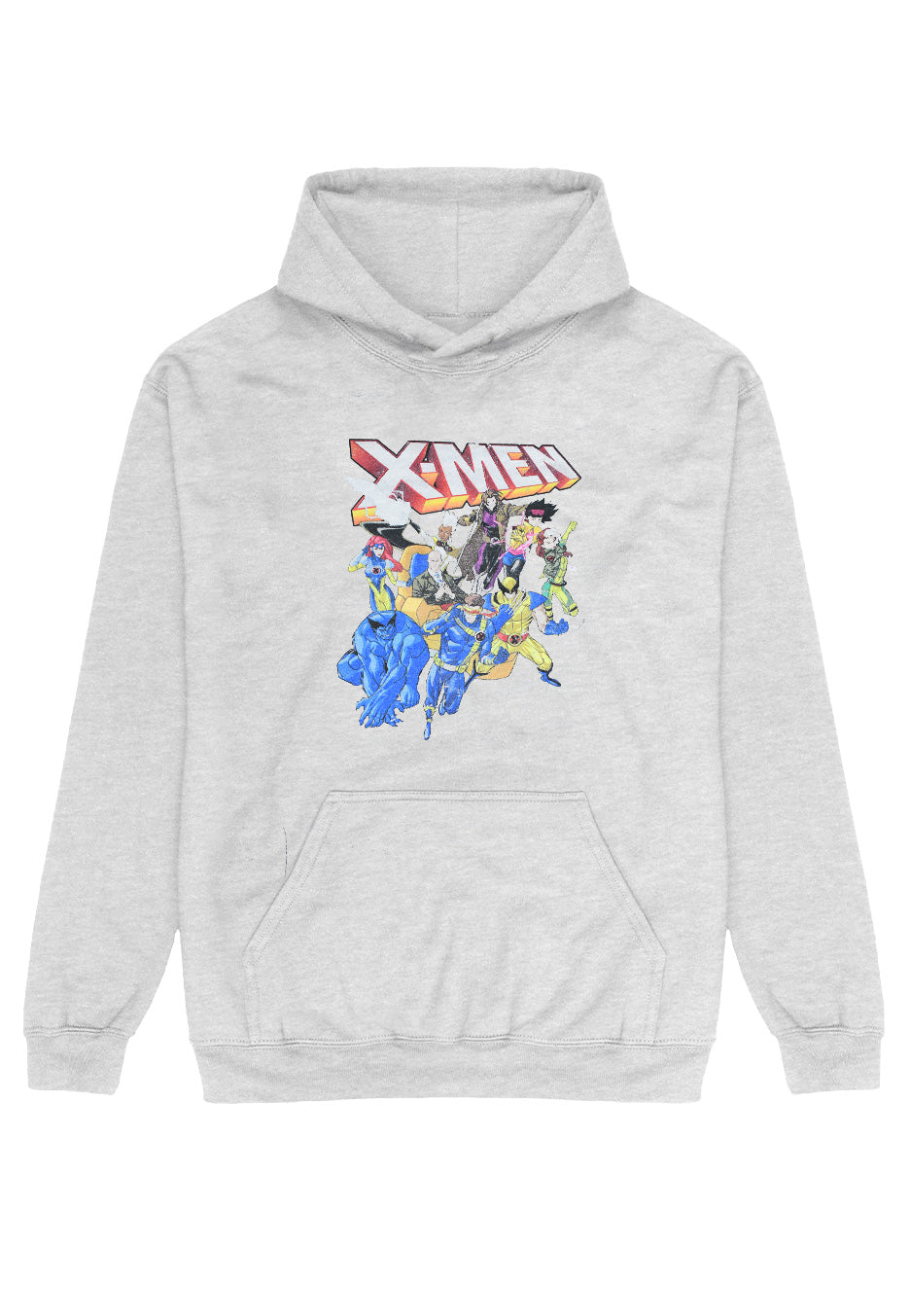 X-Men - Distressed Group Shot Heather Grey - Hoodie | Neutral-Image