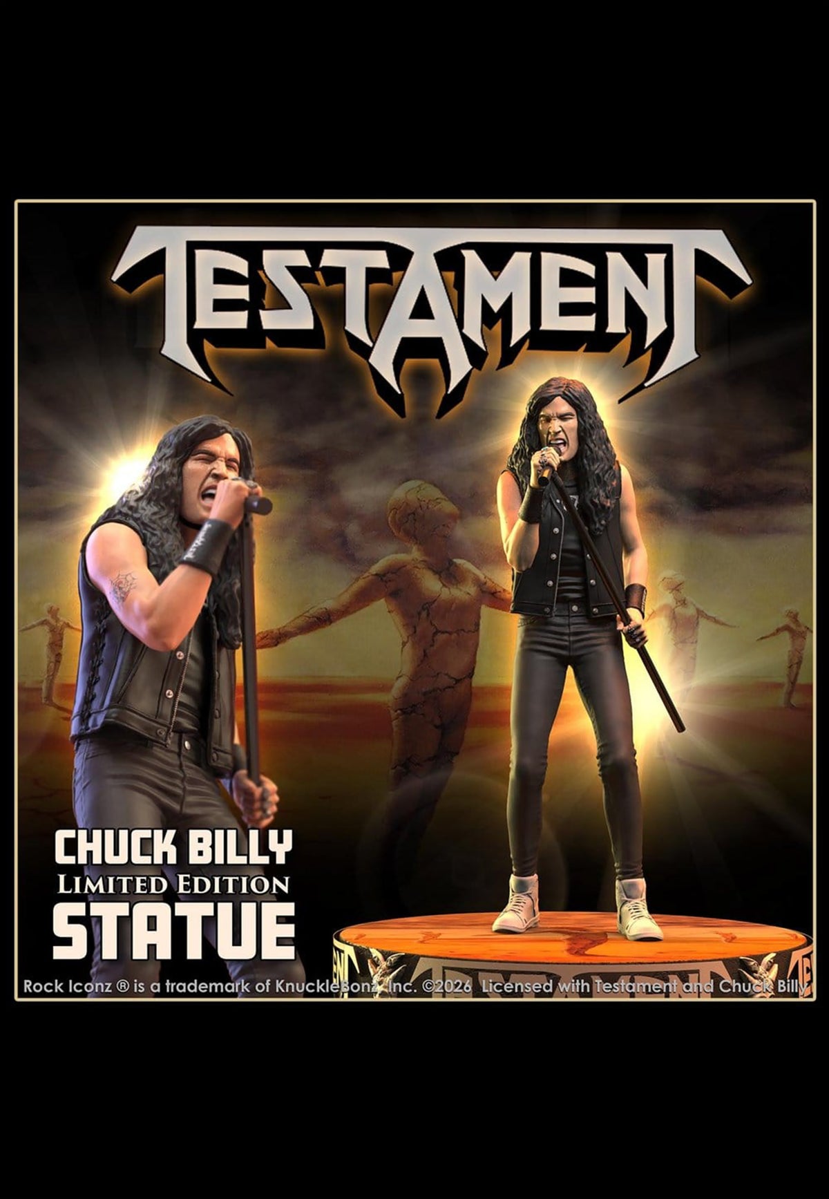 Testament Chuck Billy Rock Iconz Statue