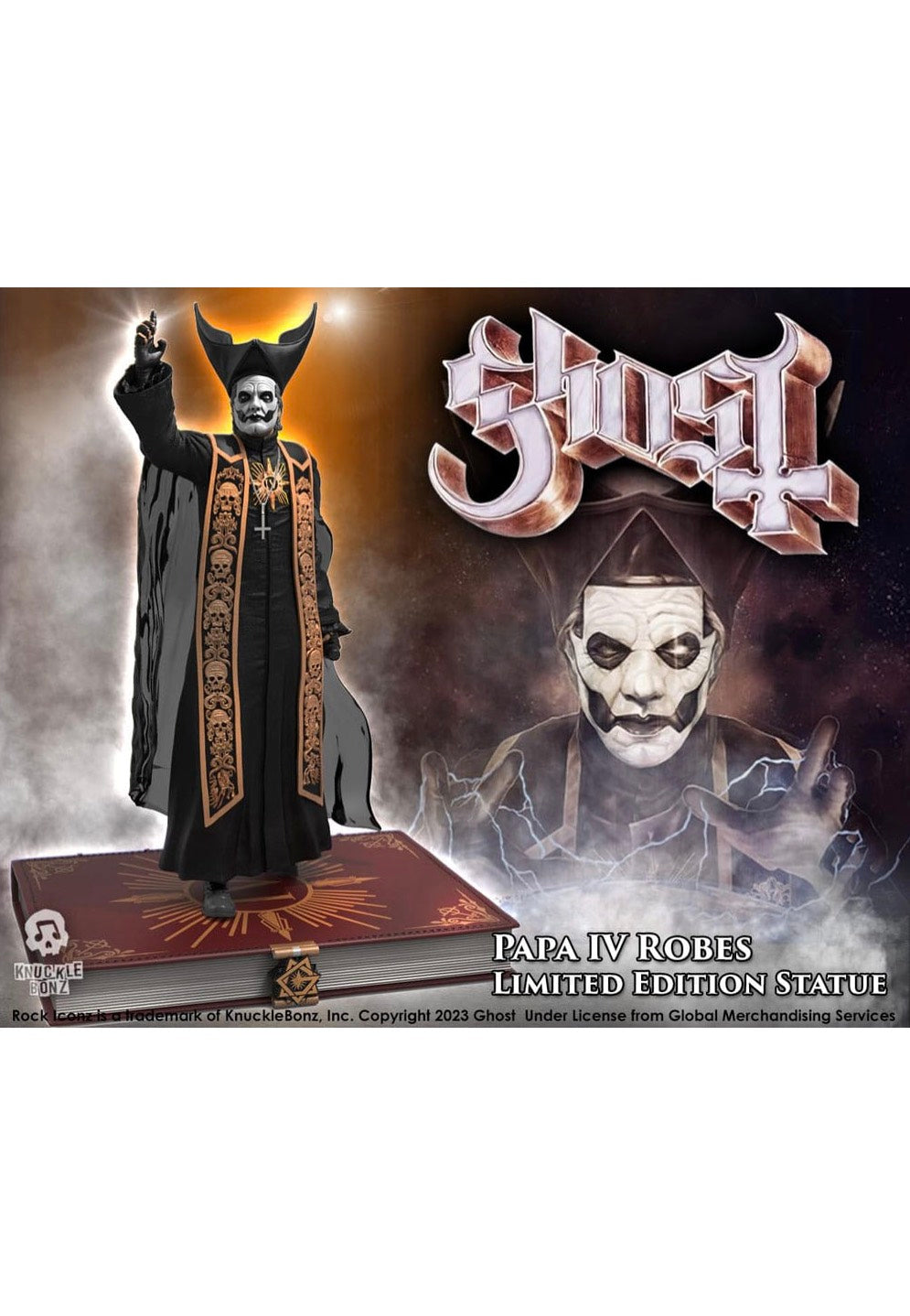 Ghost - Papa Emeritus IV (Black Robes) 1/9 Rock Iconz - Statue