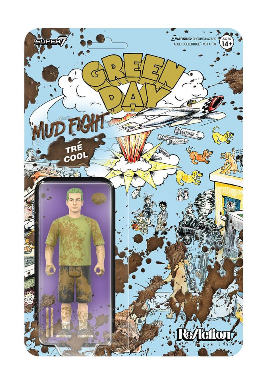 Green Day Tré Cool (Mud Fight) ReAction Wave 01 Figure