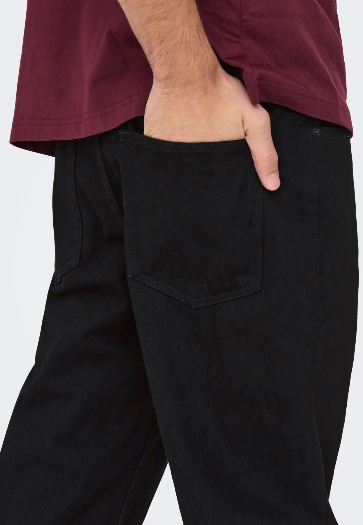 Only & Sons - Edge Straight Black Denim - Jeans | Men-Image
