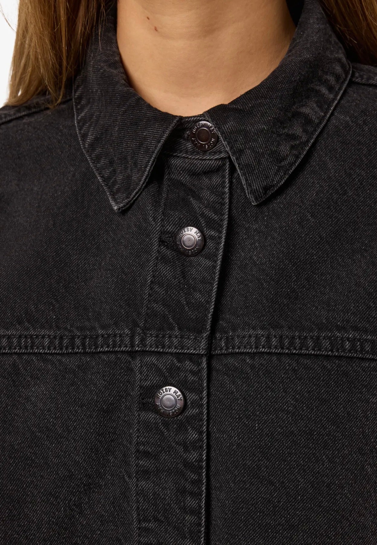 Noisy May - Kettie L/S Black Denim - Jeans Jacket | Women-Image
