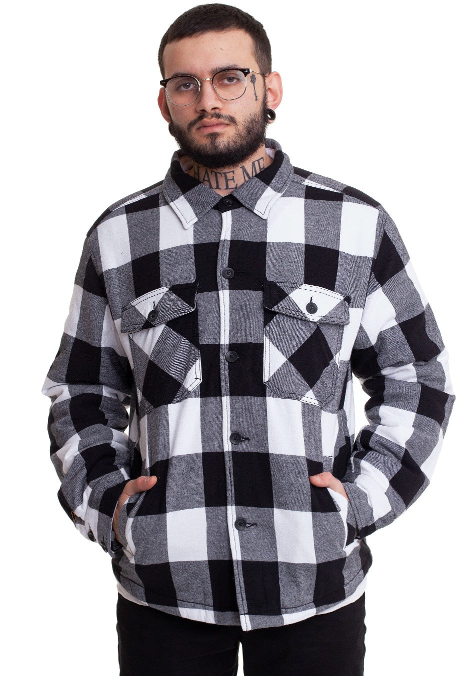 Brandit - Lumberjacket White/Black - Jacket