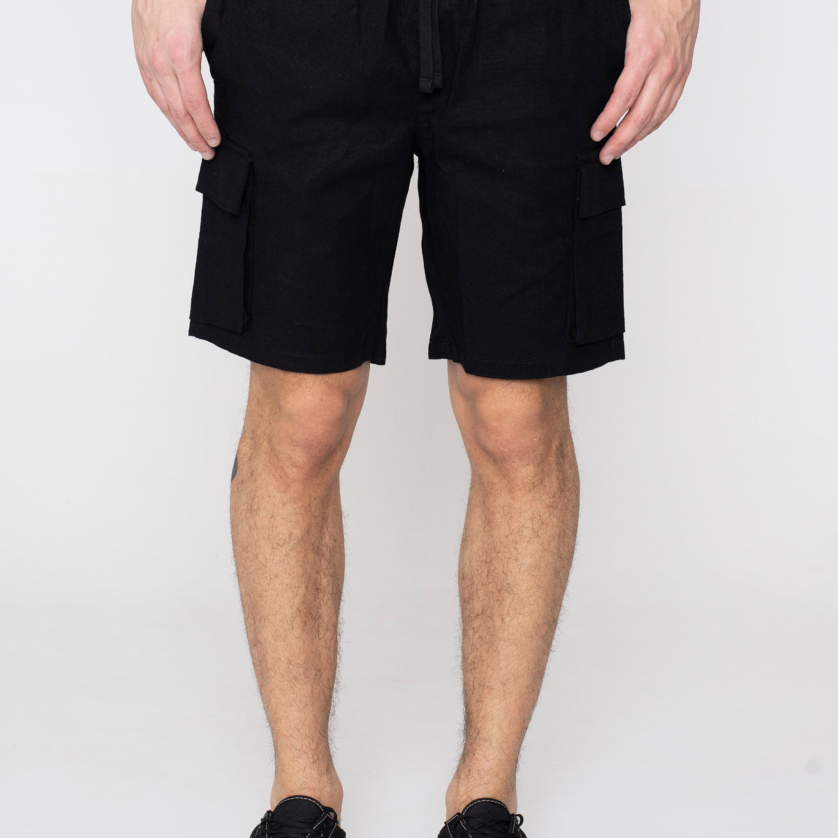 Only & Sons - Sinus 0019 Cot Lin Cargo Black - Shorts