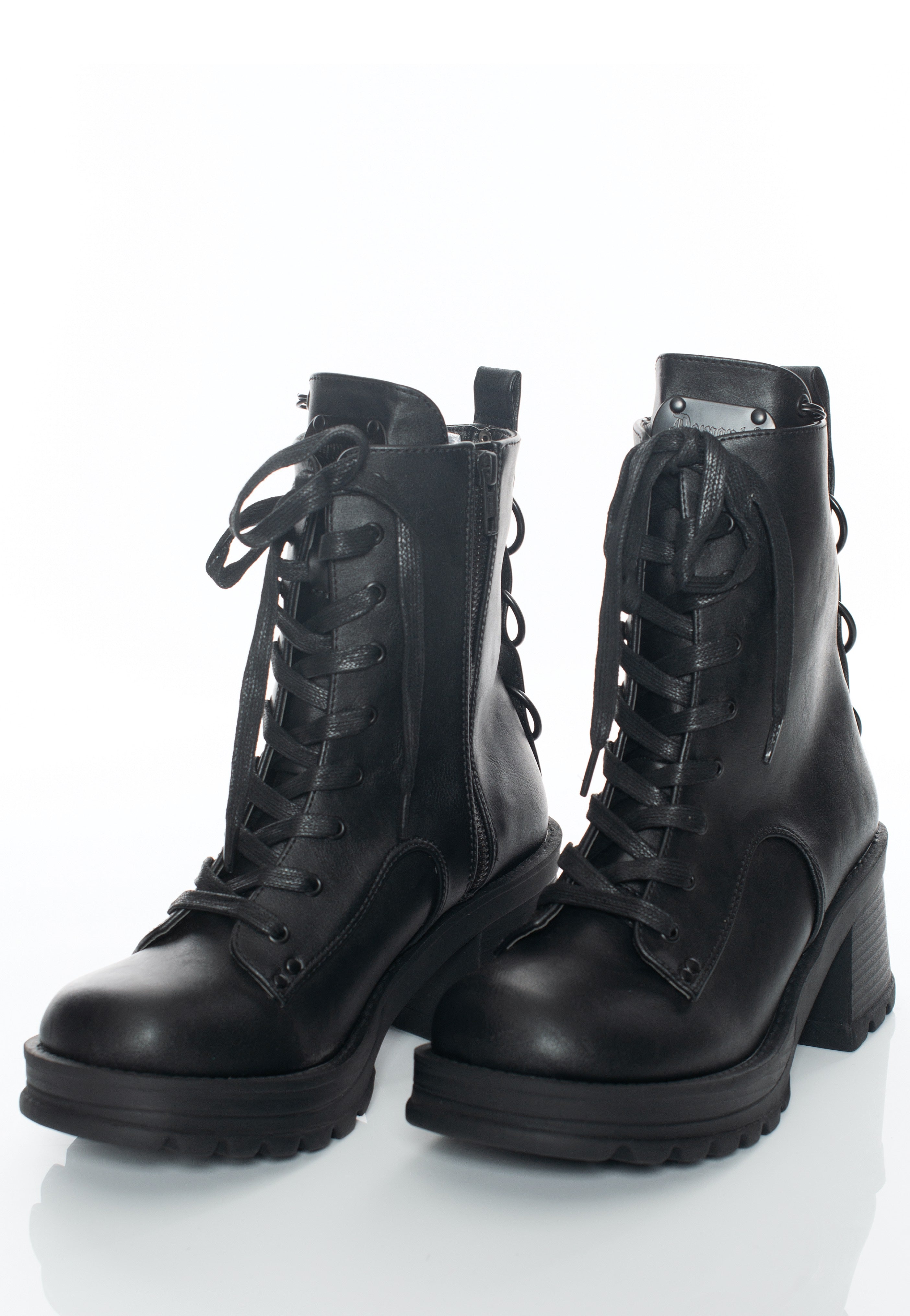 DemoniaCult - Bratty 50 Black Vegan Leather - Girl Shoes