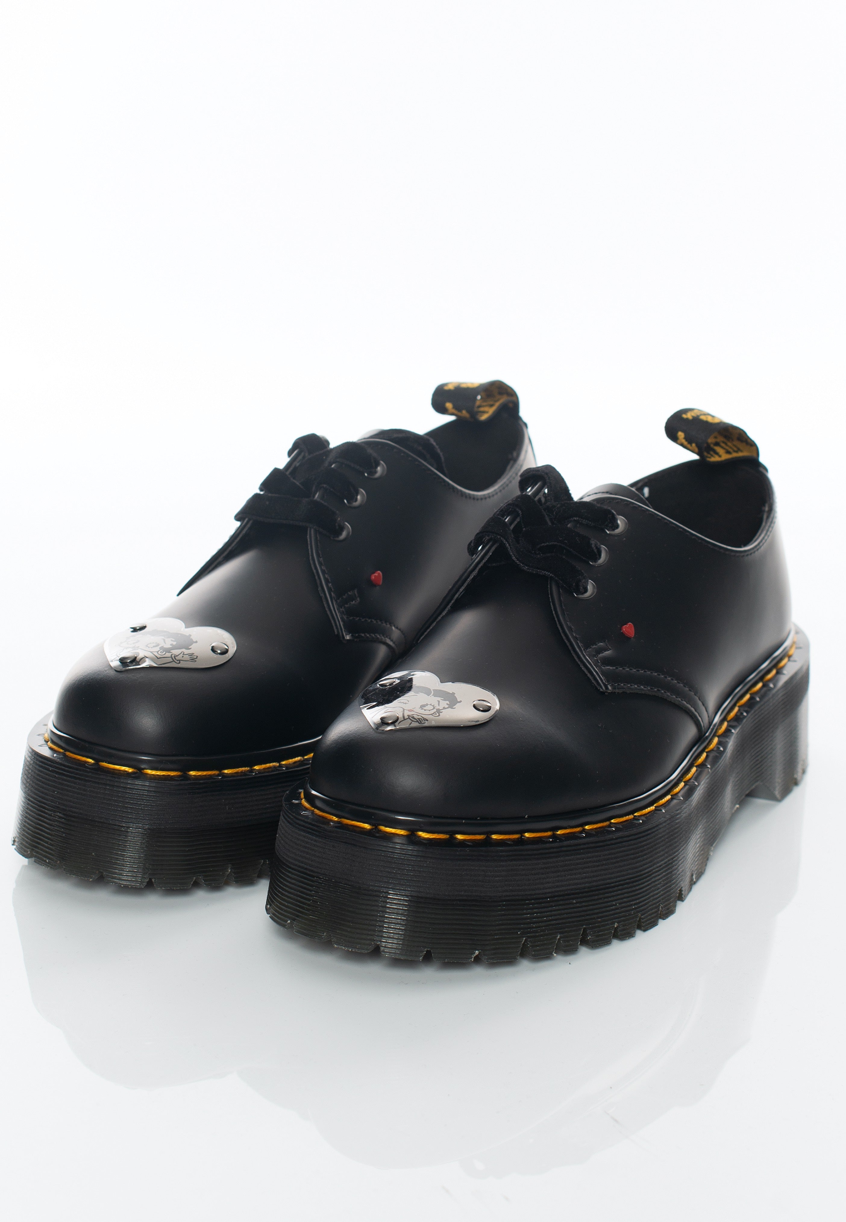 Dr. Martens x Betty Boop - 1461 Quad Black Smooth - Girl Shoes  