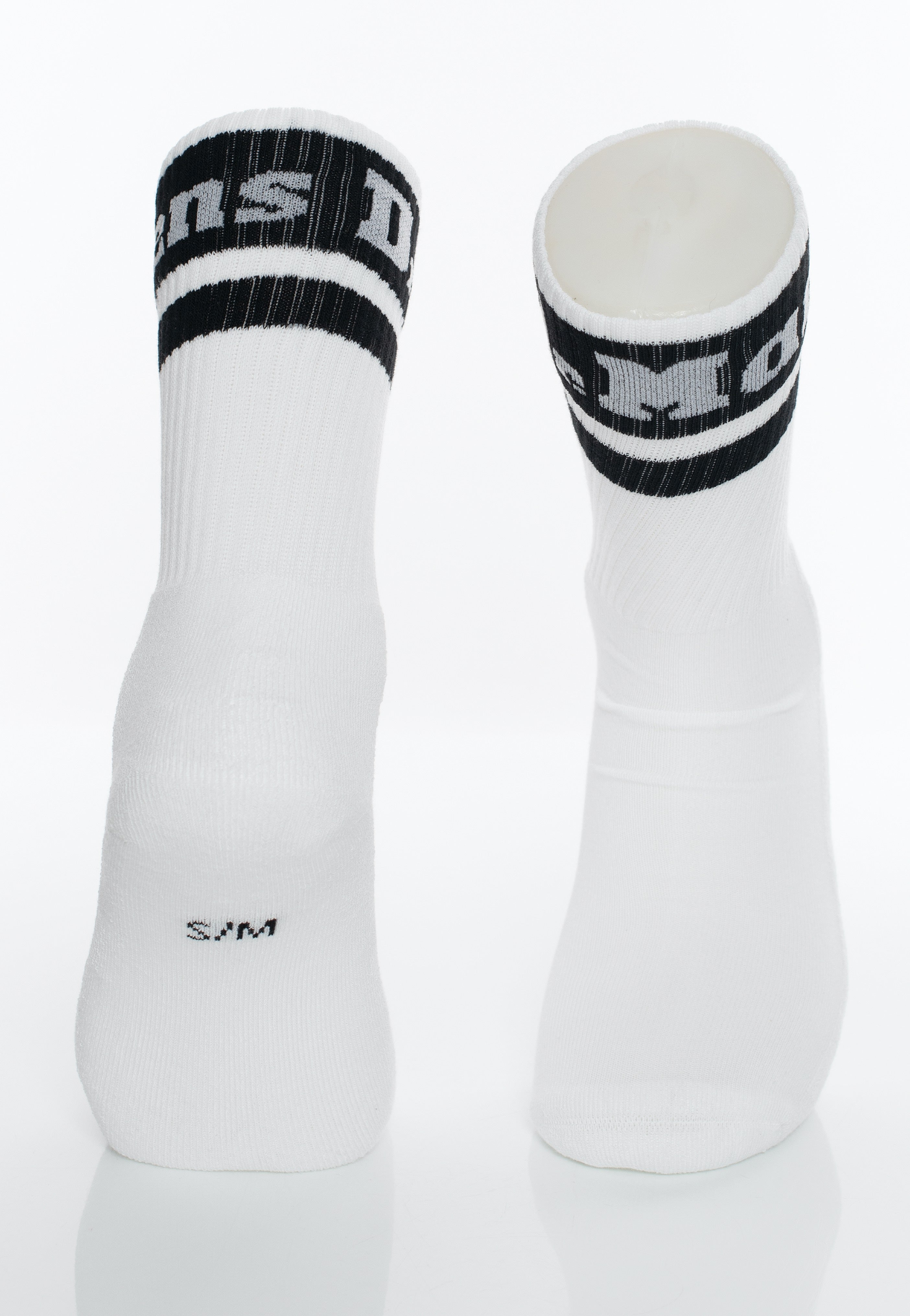 Dr. Martens - Athletic Logo White Cotton Blend & Black Cotton Blend - Socks