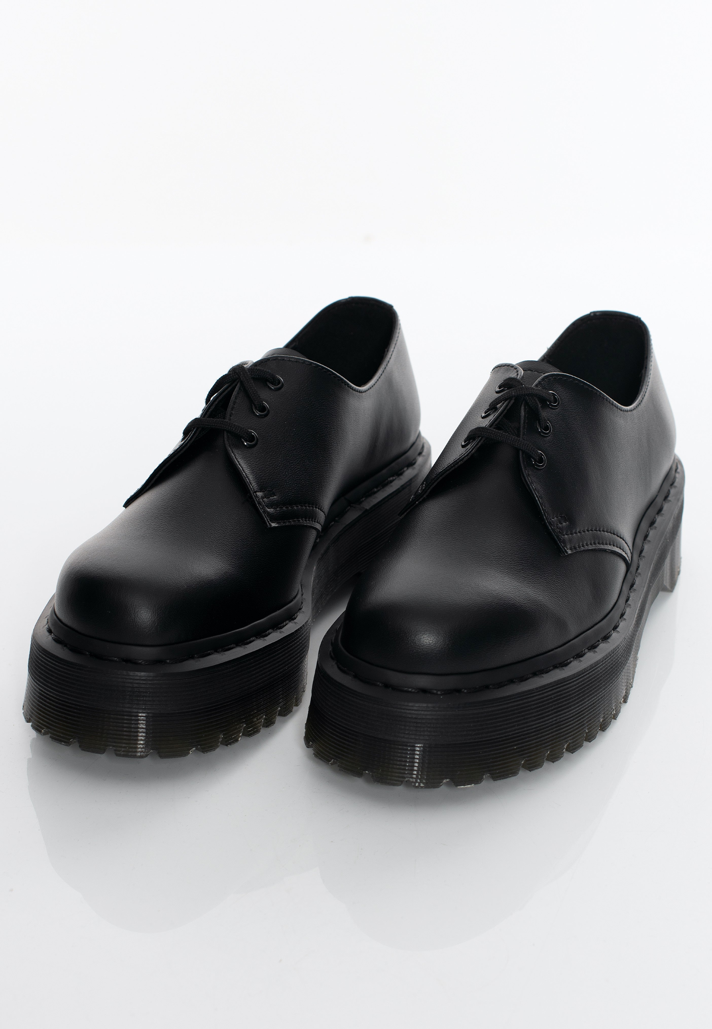 Dr. Martens - V 1461 Quad Mono Black Felix Rub Off - Girl Shoes