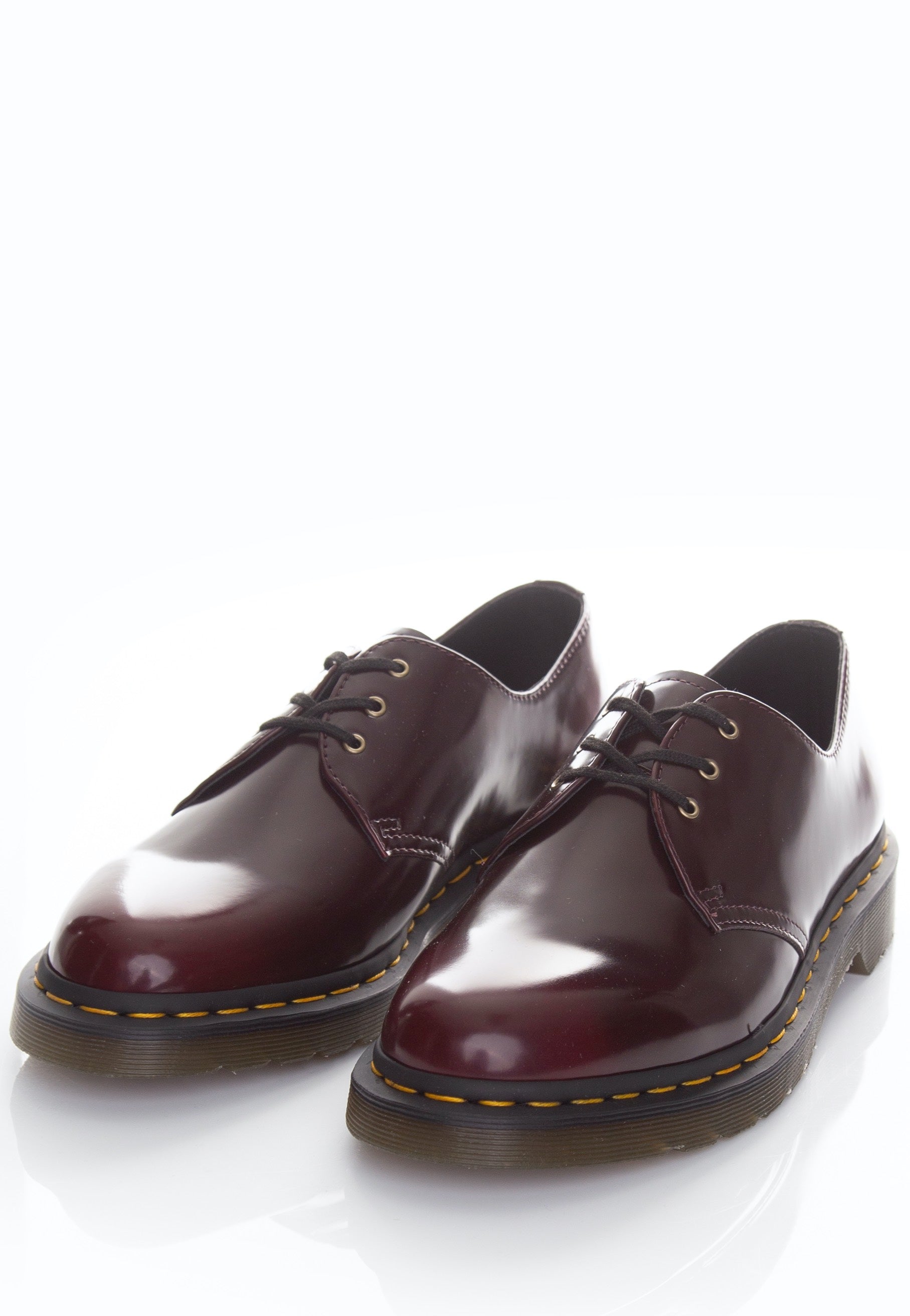 Dr. Martens - Vegan 1461 Cherry Red Oxford Rub Off - Shoes