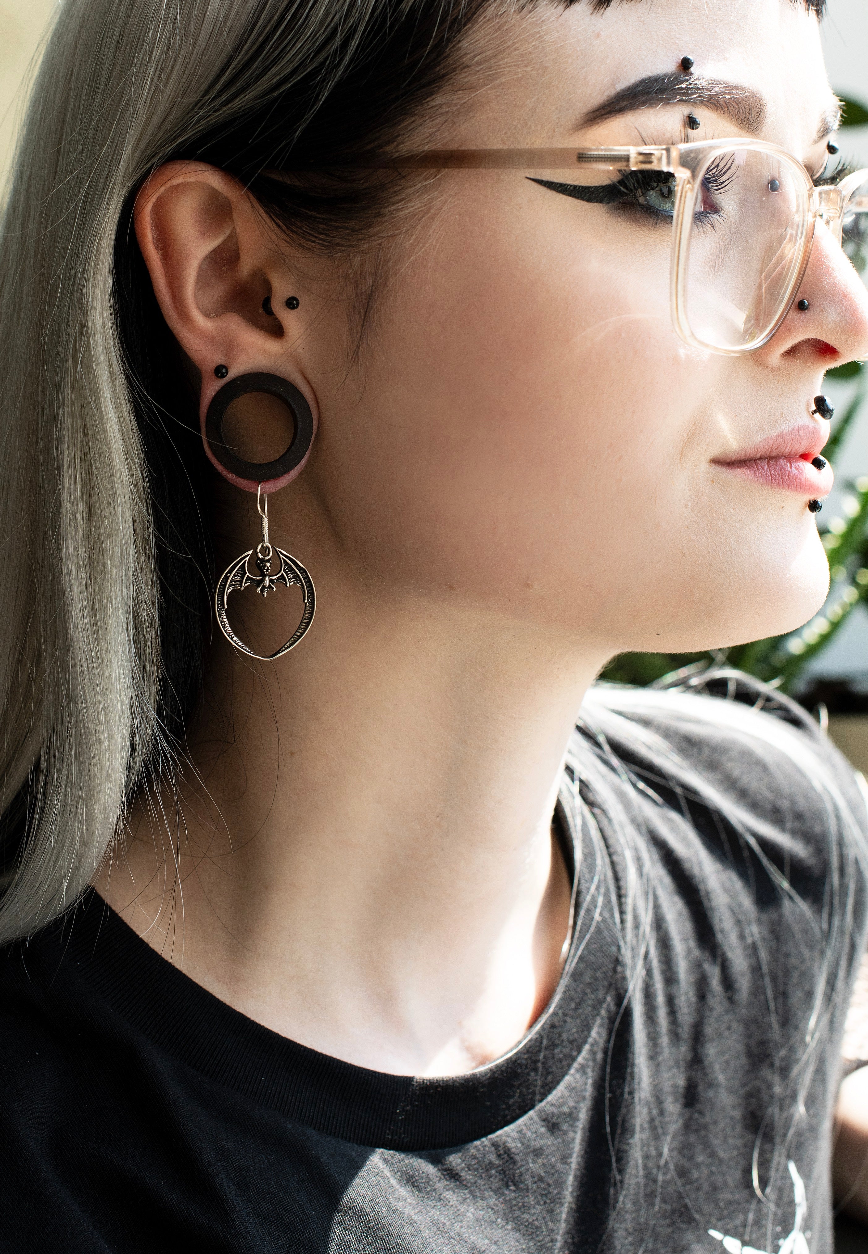 etNox - Fledermaus Silver - Earrings