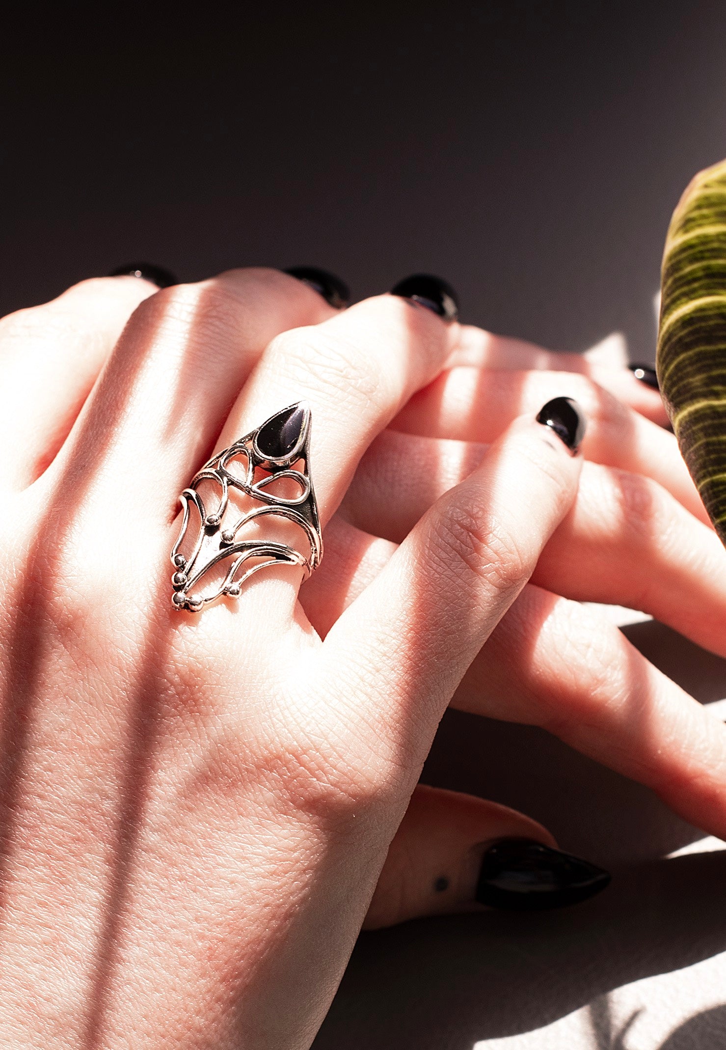 etNox - Black Nail Silver - Ring
