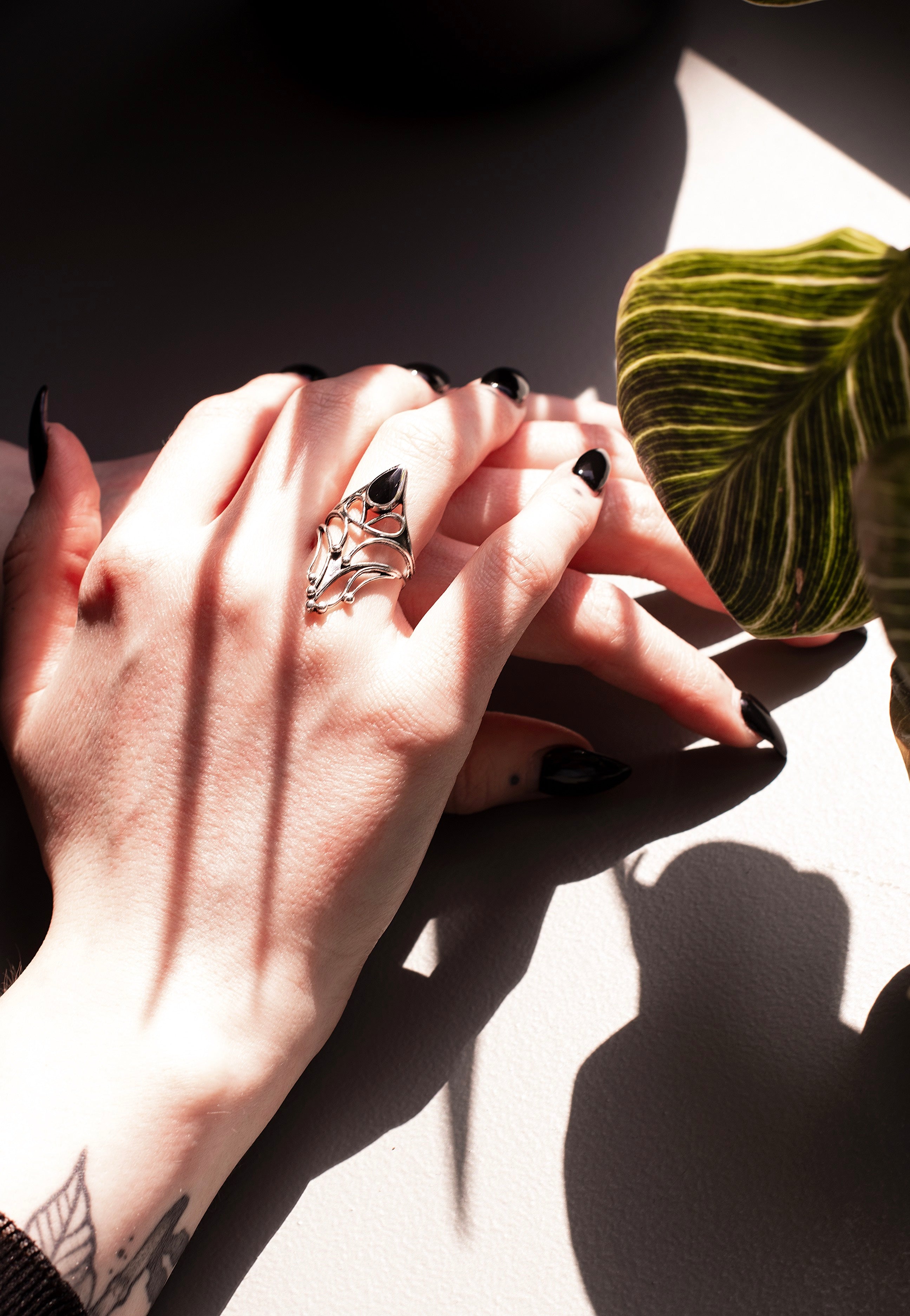 etNox - Black Nail Silver - Ring