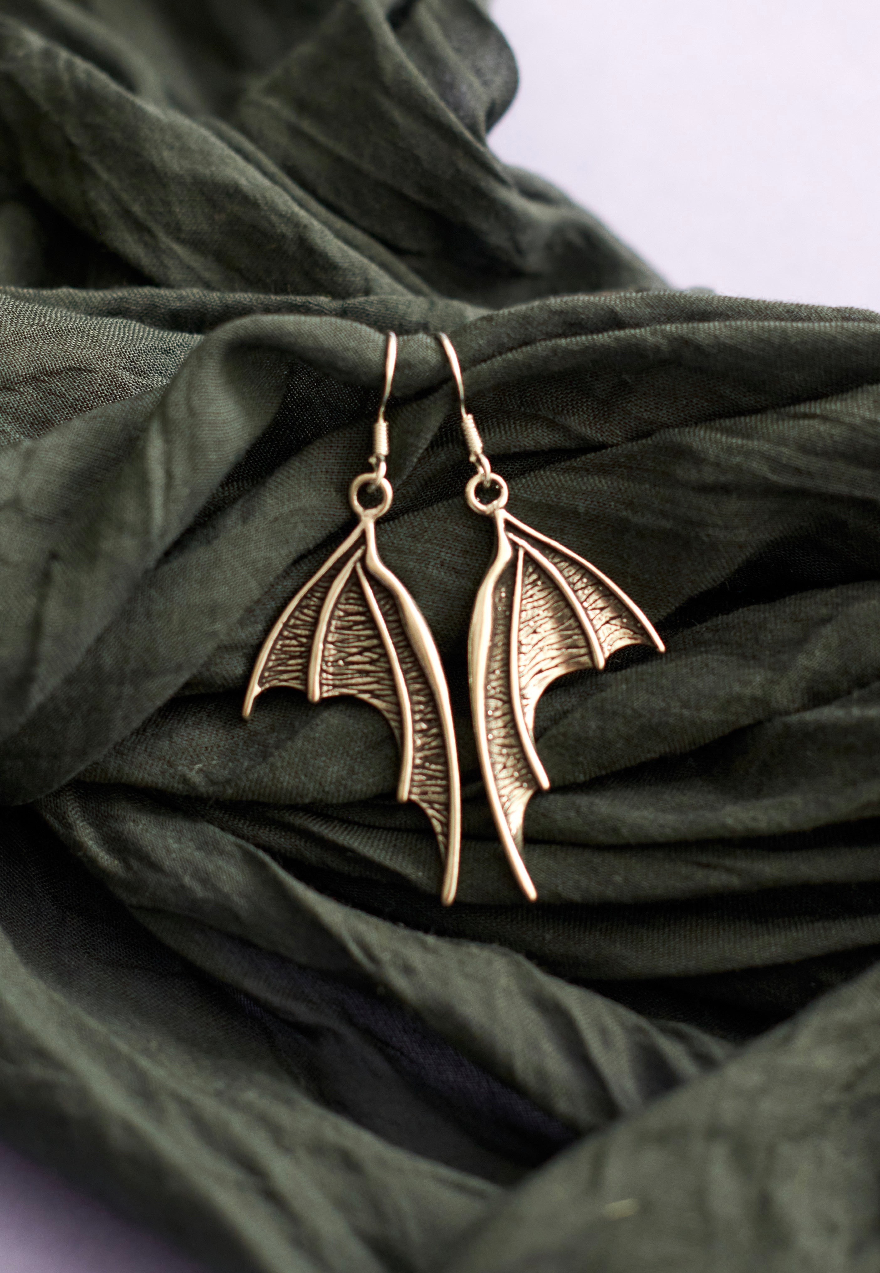 etNox - Bat Wings Silver - Earrings