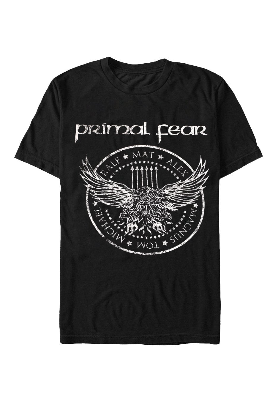 Primal Fear - Black & White Eagle - T-Shirt