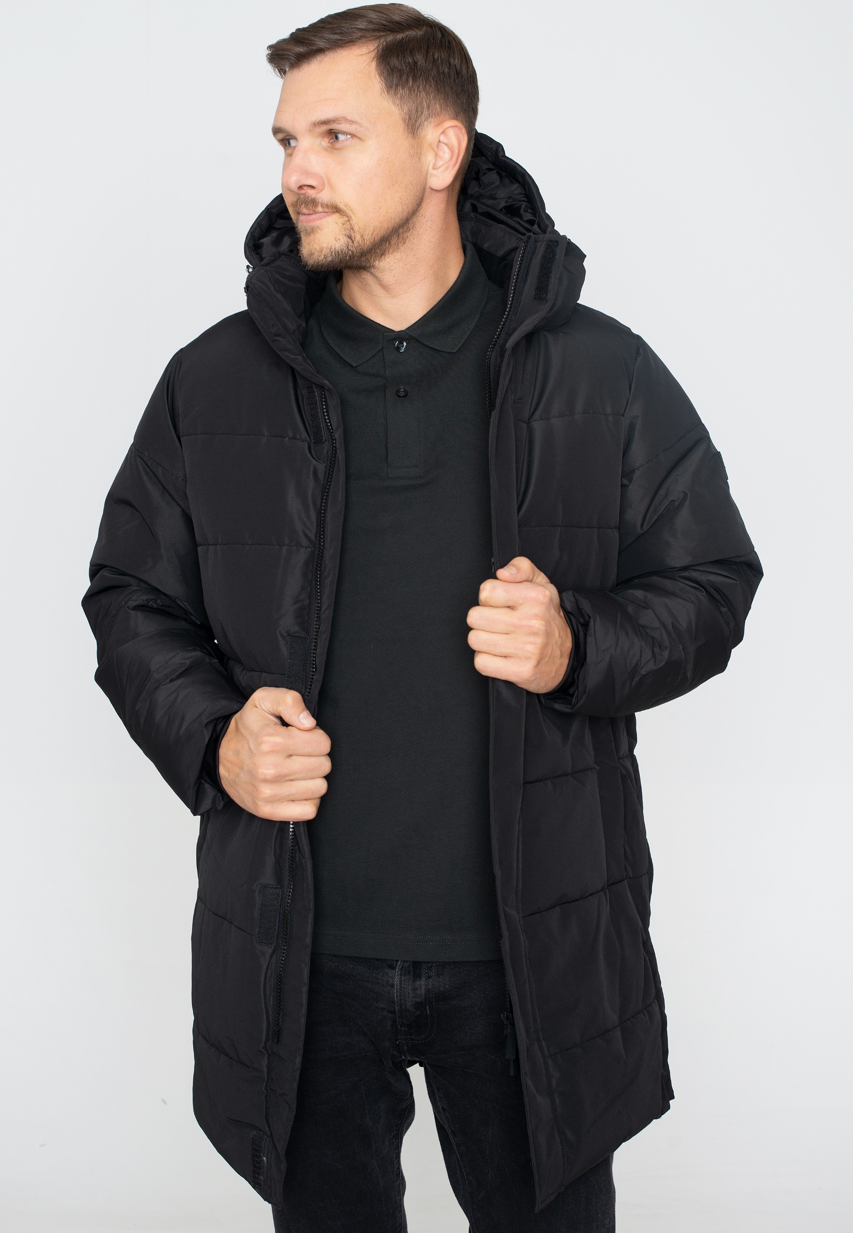 Only & Sons - Carl Long Quilted Black - Jacket
