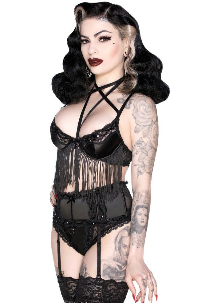 Killstar - She’s Poison Fringe Black - Bras