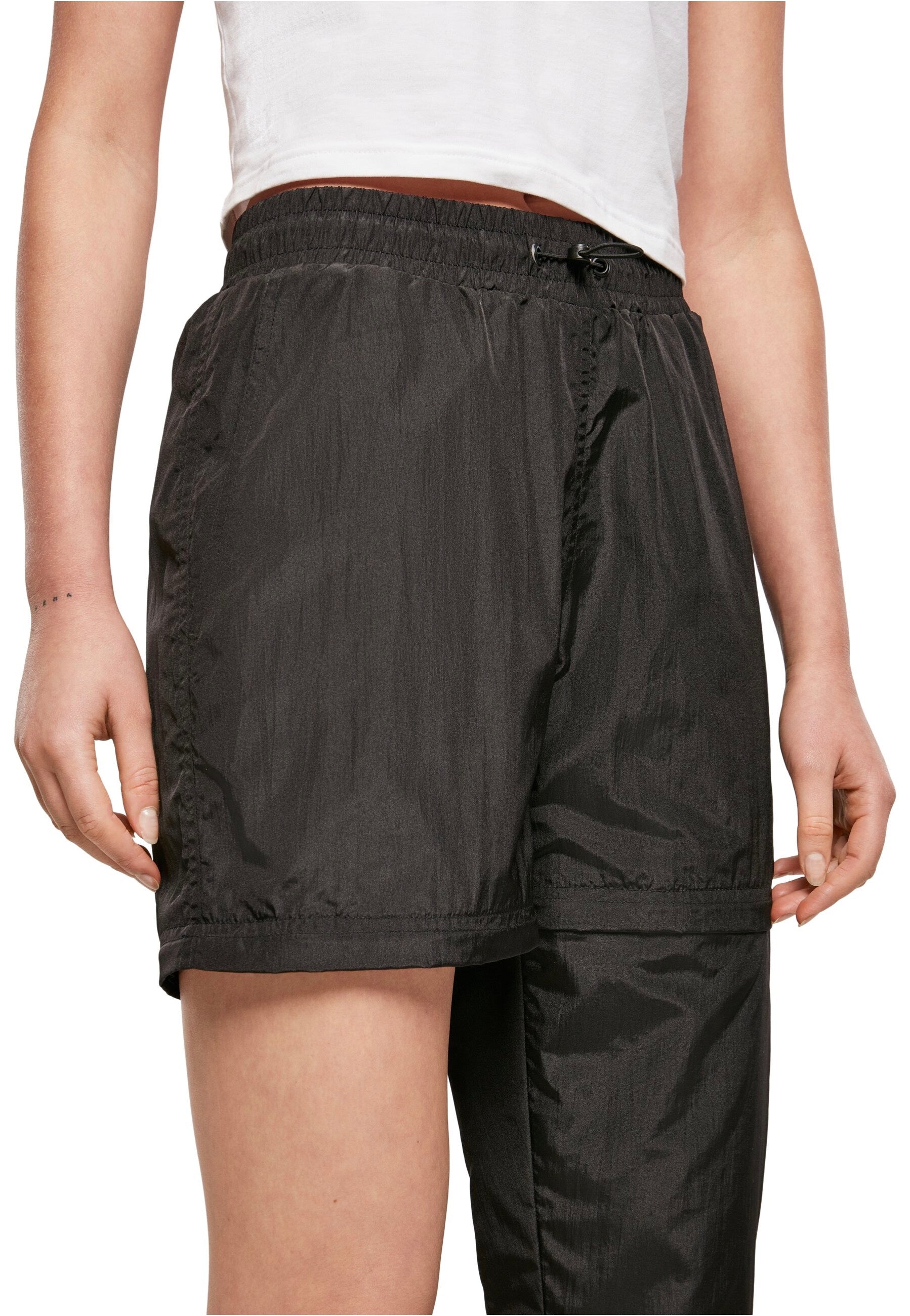 Urban Classics - Ladies Shiny Crinkle Nylon Zip Black - Pants