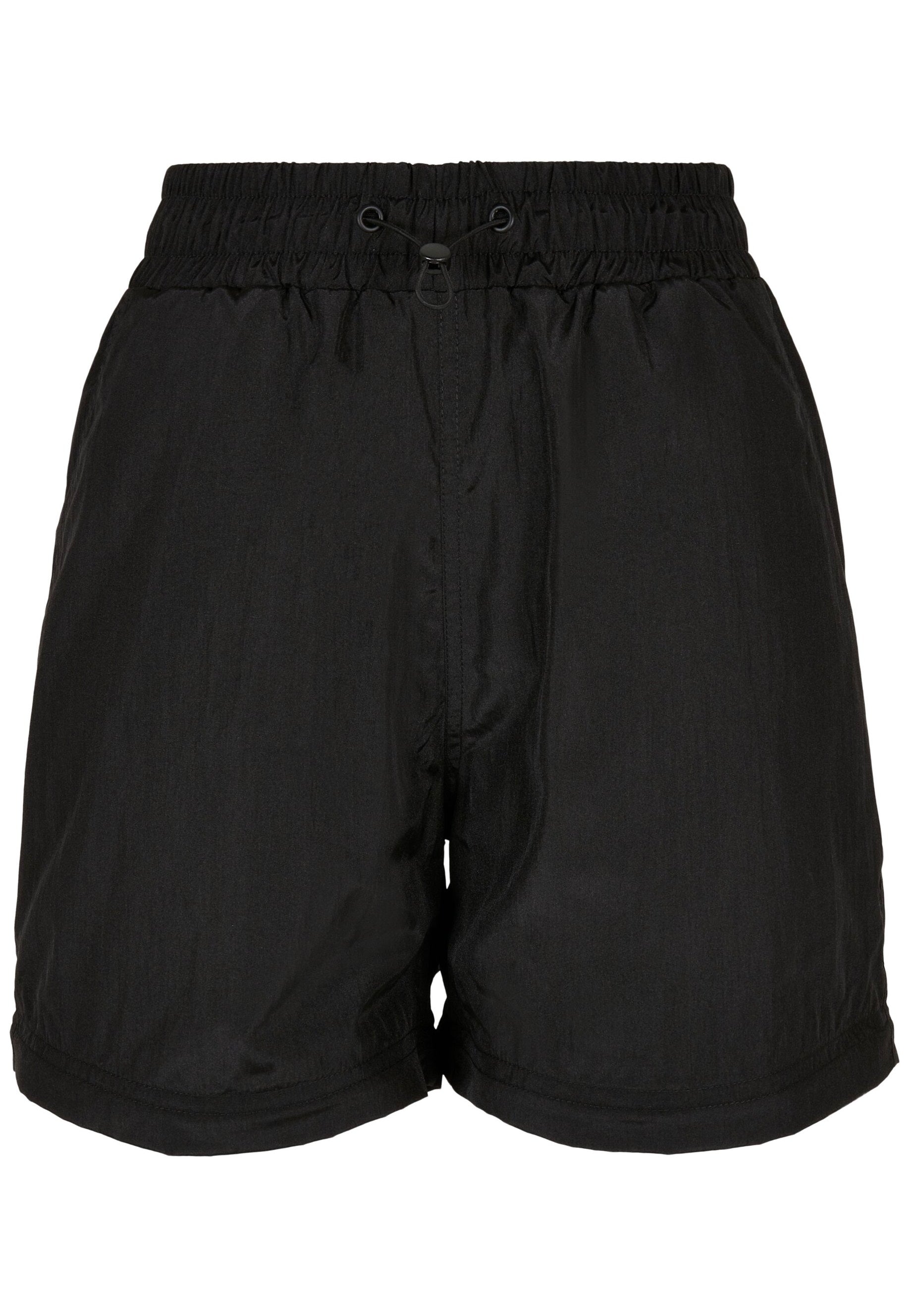 Urban Classics - Ladies Shiny Crinkle Nylon Zip Black - Pants