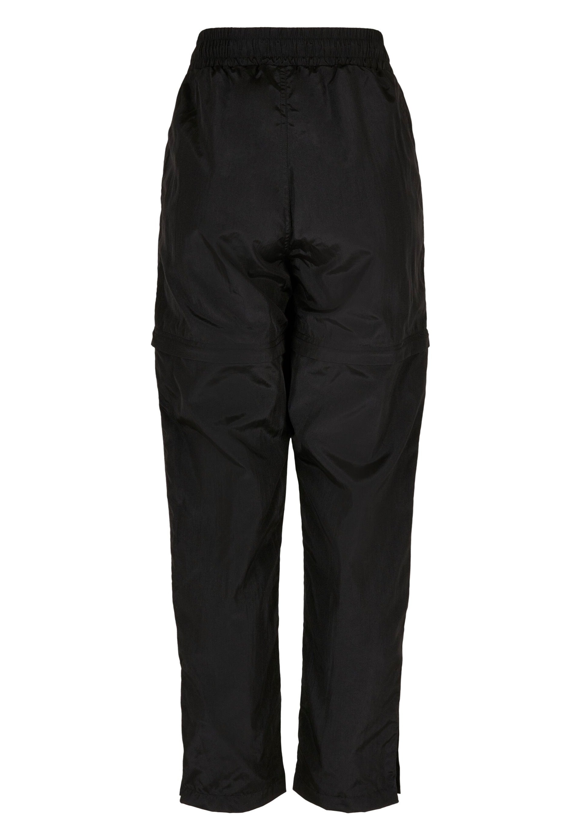 Urban Classics - Ladies Shiny Crinkle Nylon Zip Black - Pants