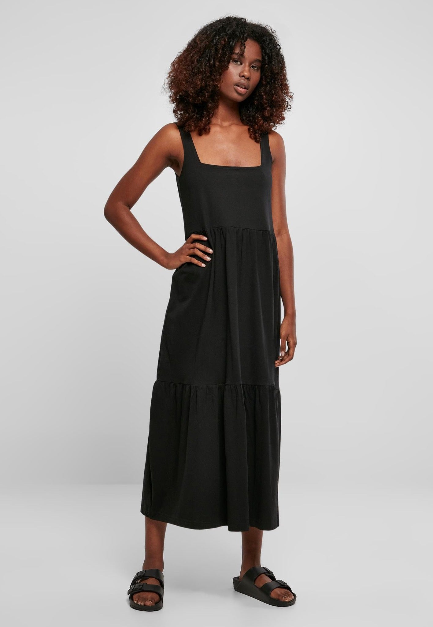 Urban Classics - Ladies 7/8 Length Valance Summer Black - Dress