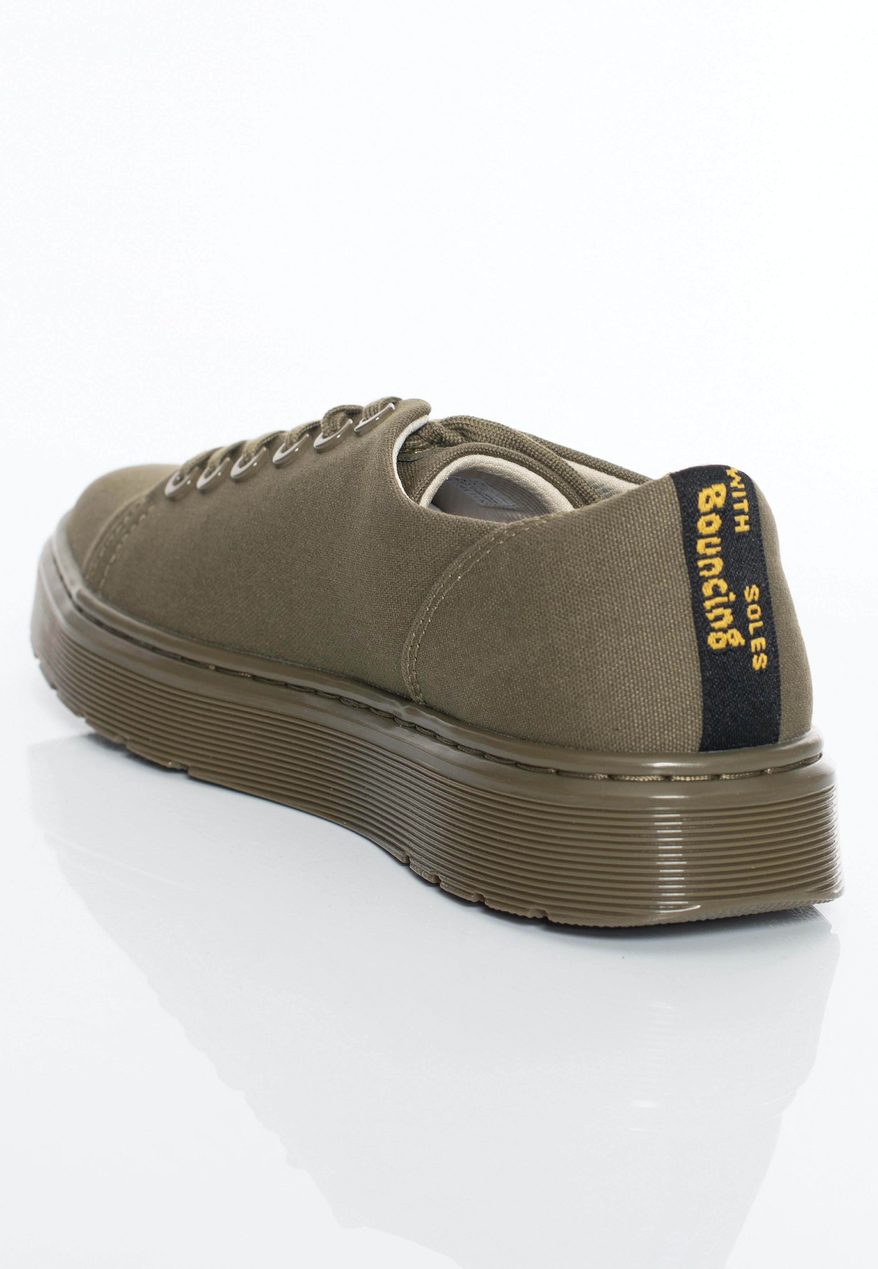 Dr. Martens - Dante 10 Oz Canvas/Olive Milled Coated Leather - Shoes