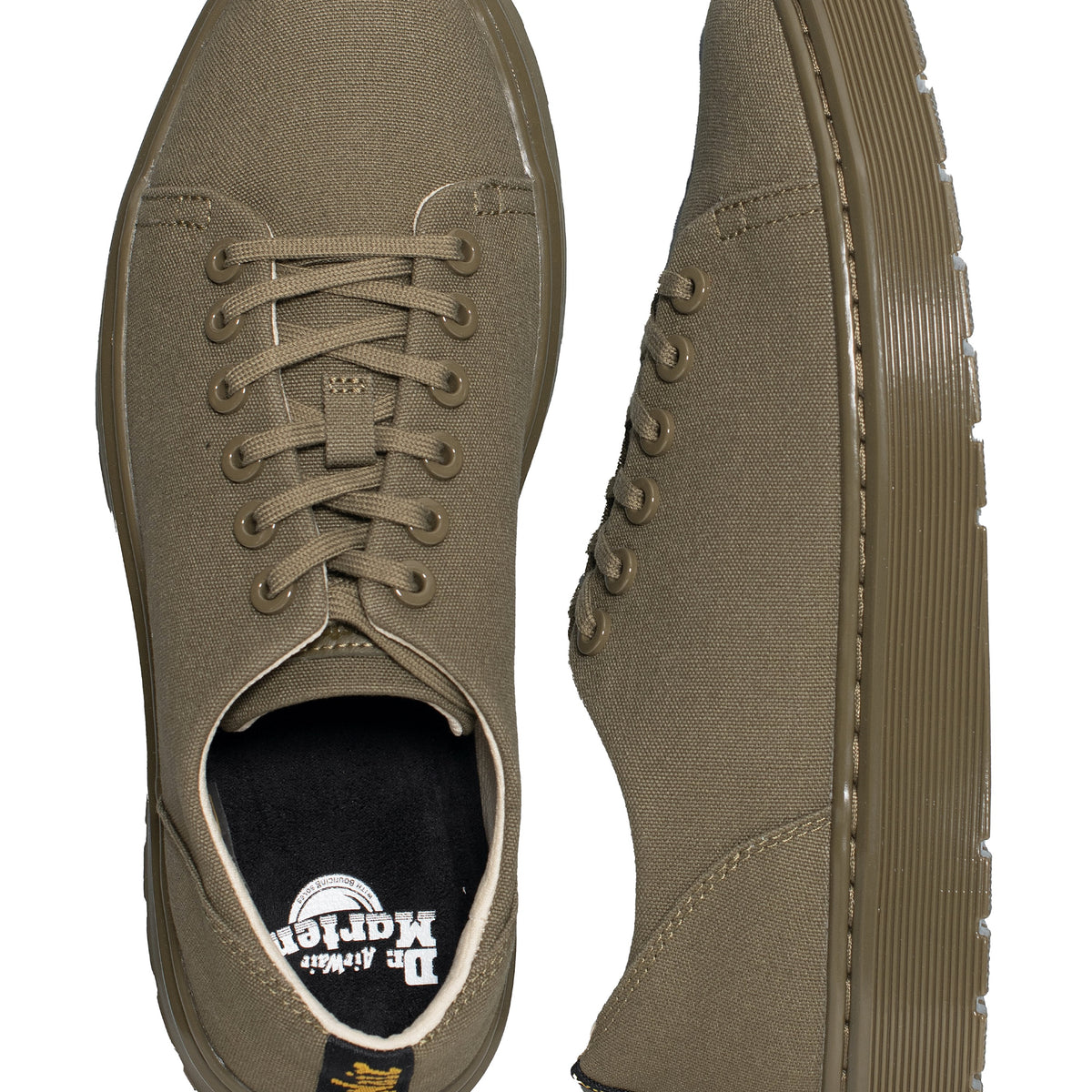 Dr. Martens - Dante 10 Oz Canvas/Olive Milled Coated Leather