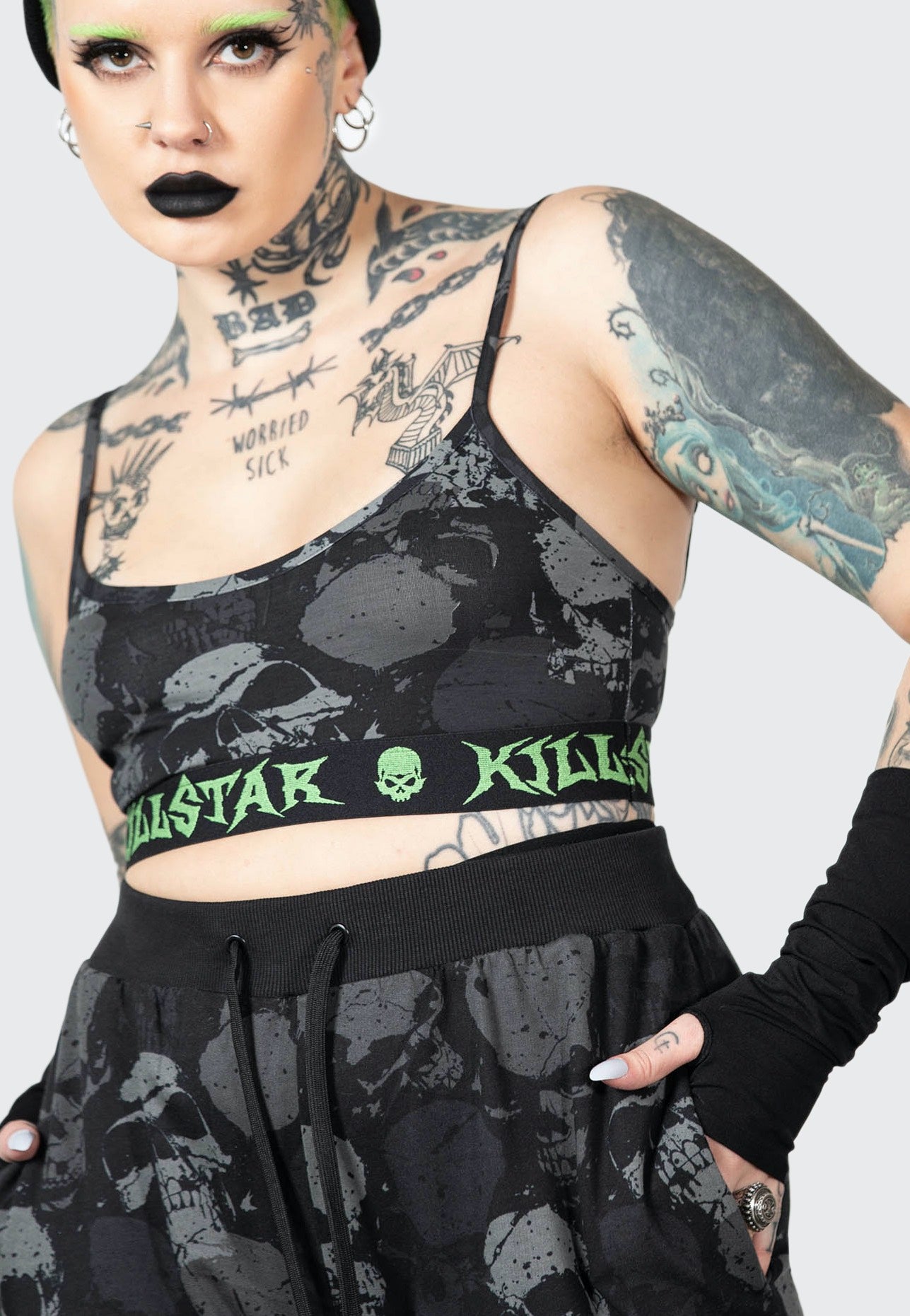 Killstar - Tzompantli Crop Black - Bra