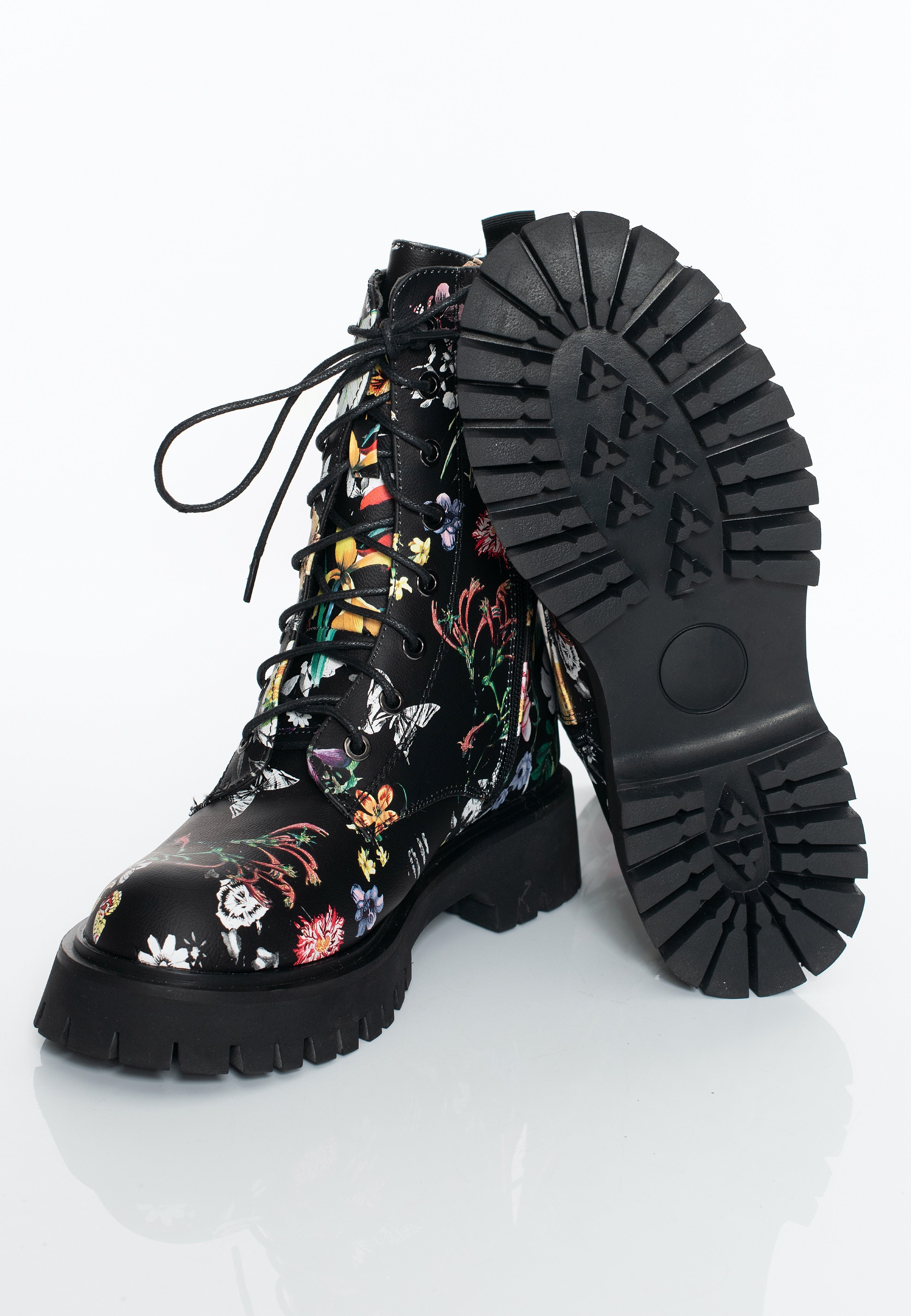 Koi Footwear - Garden Games Floral Print Black - Girl Shoes