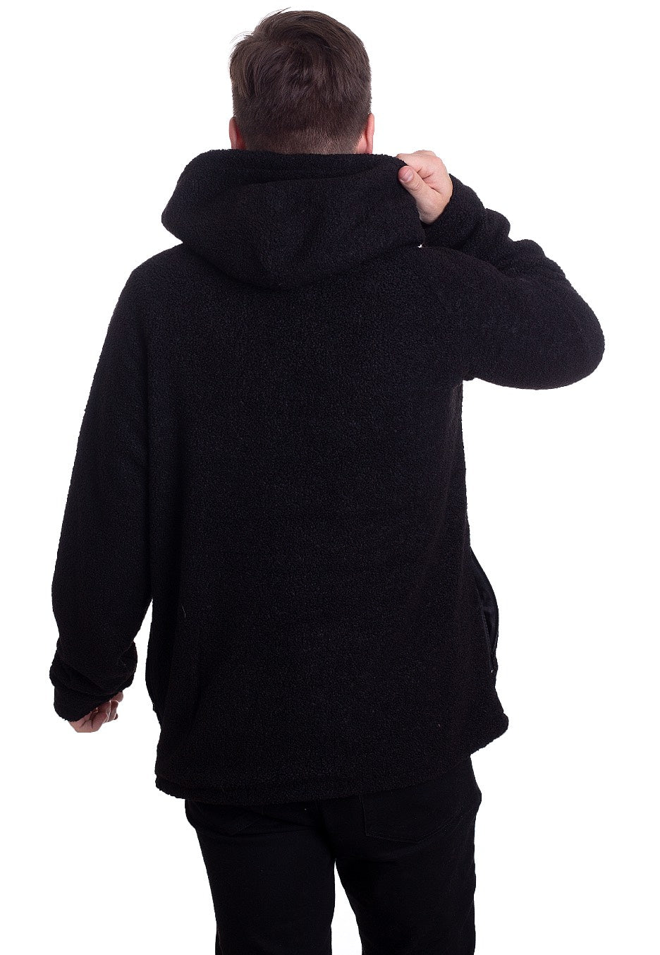 Urban Classics - Hooded Sherpa Zip Black - Jacket