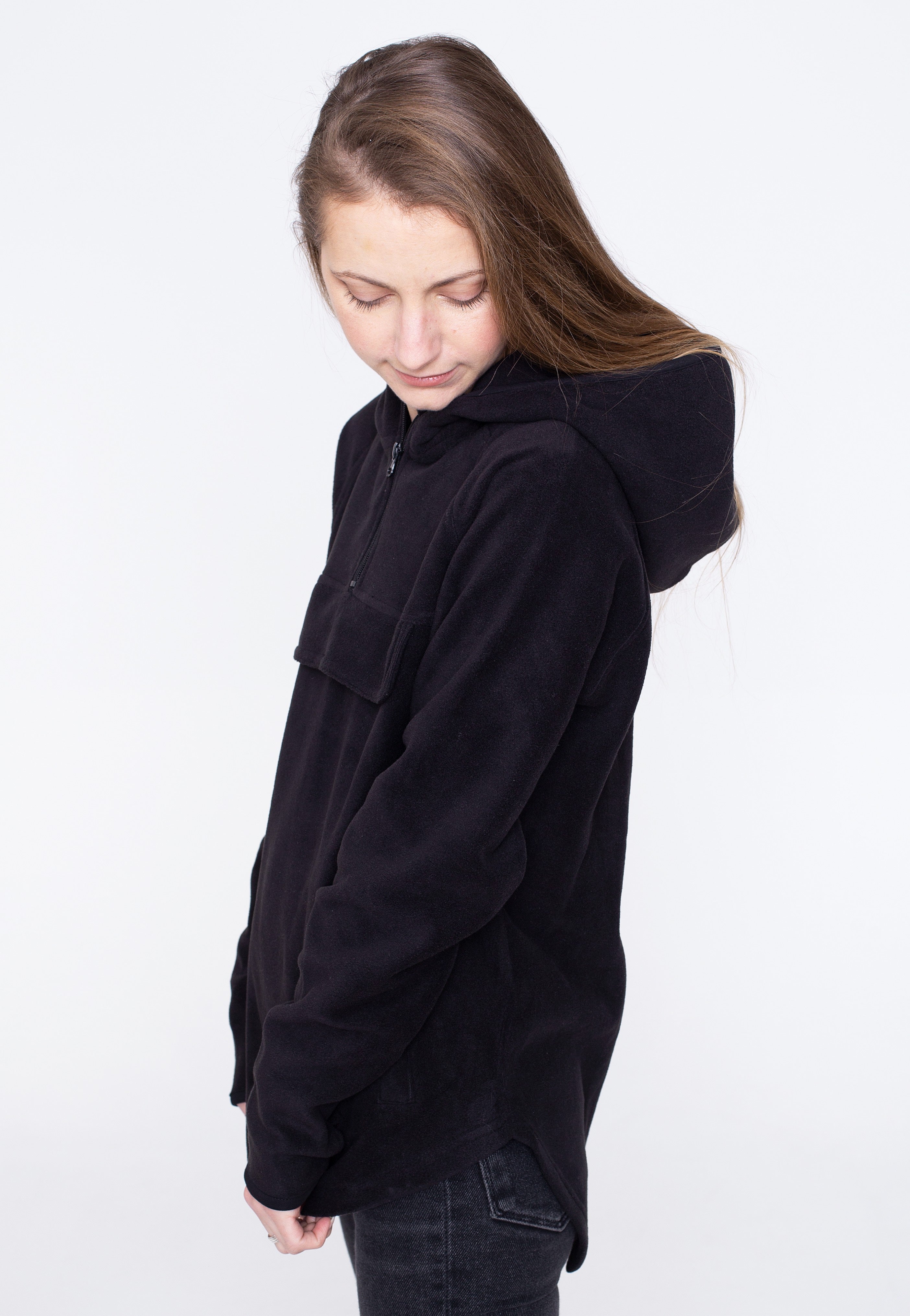 Urban Classics - Polar Fleece Pull Over Black - Hoodie