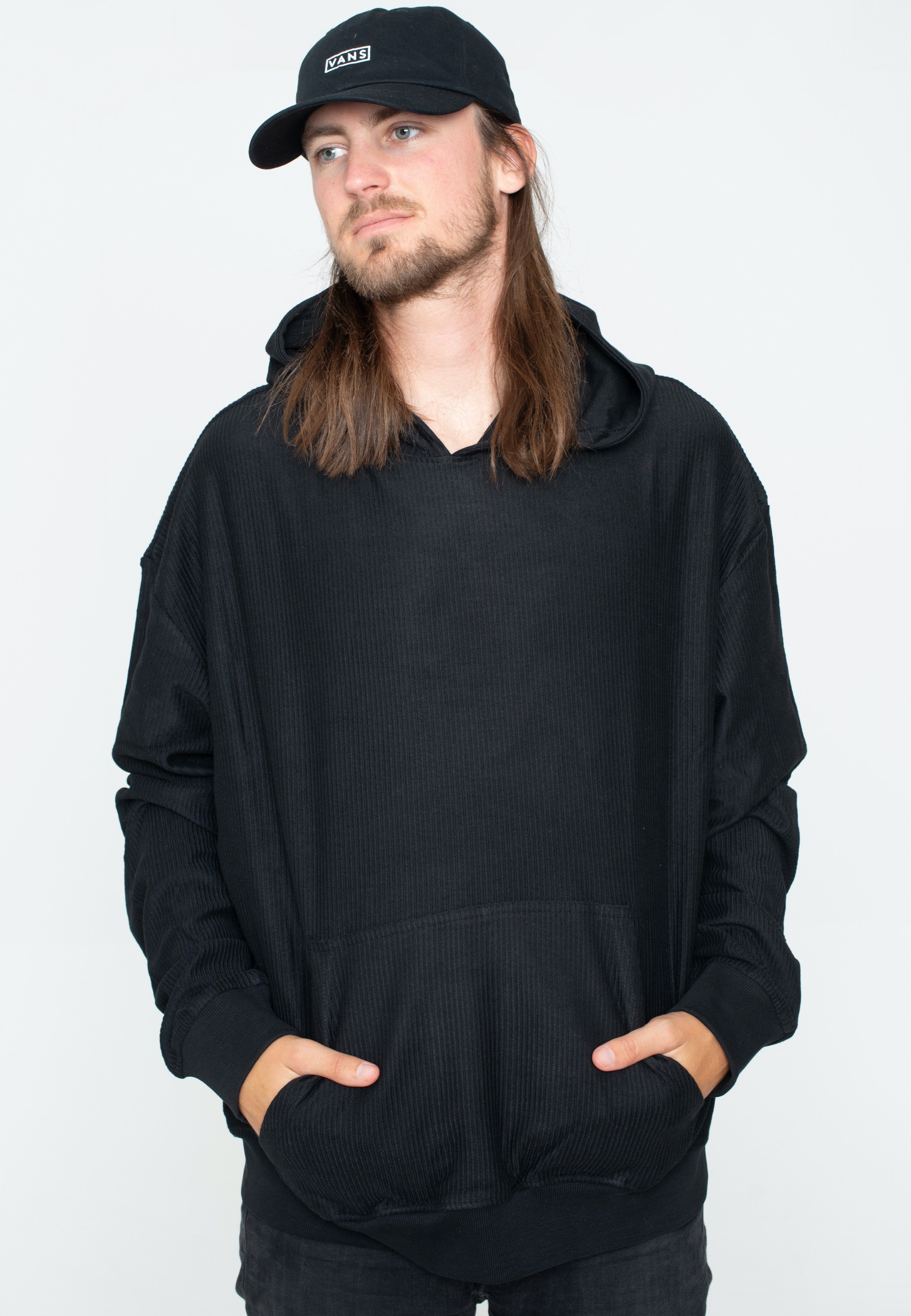 Urban Classics - Rib Terry Boxy Black - Hoodie