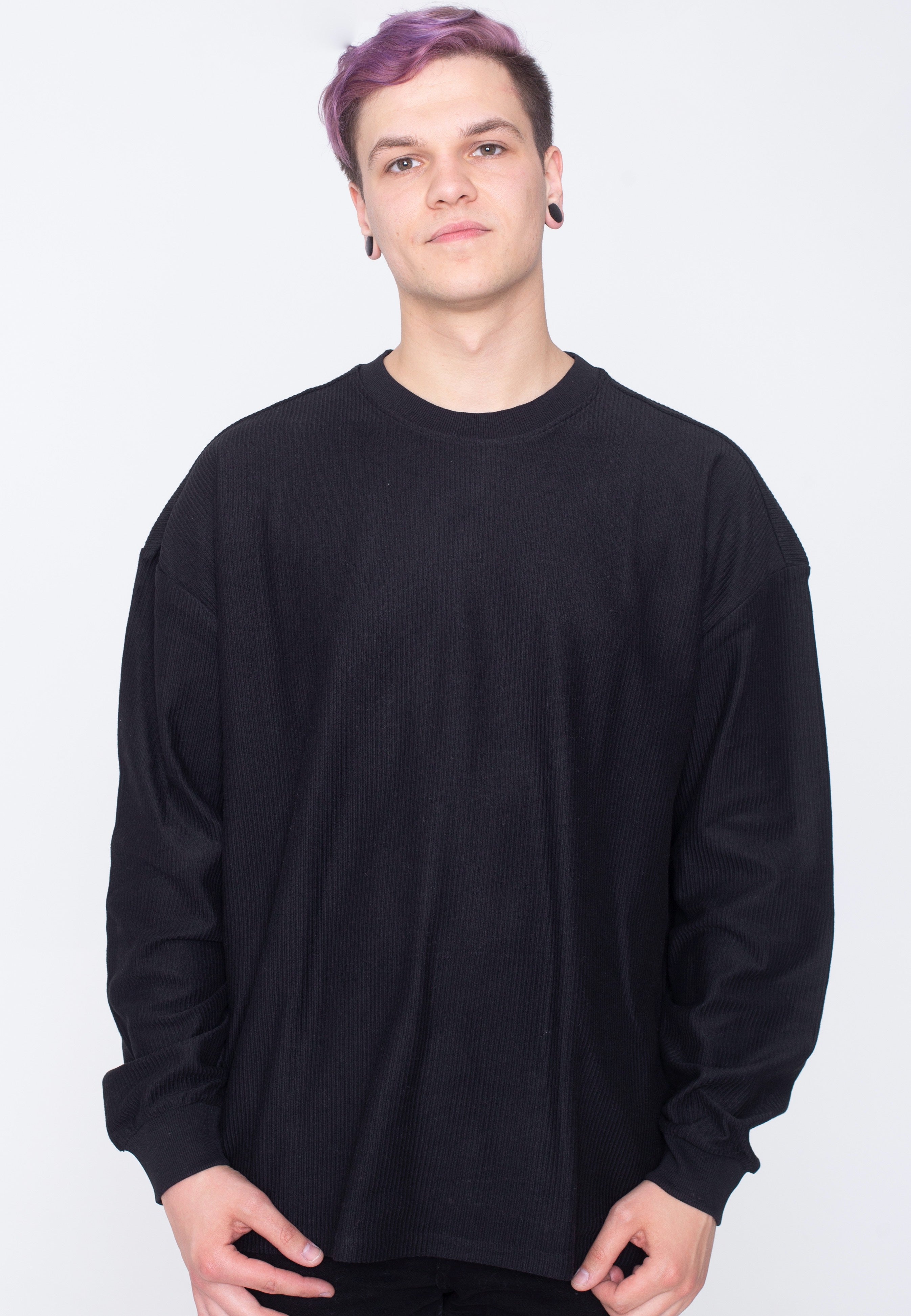 Urban Classics Rib Terry Boxy Crew Black Sweater Nuclear Blast