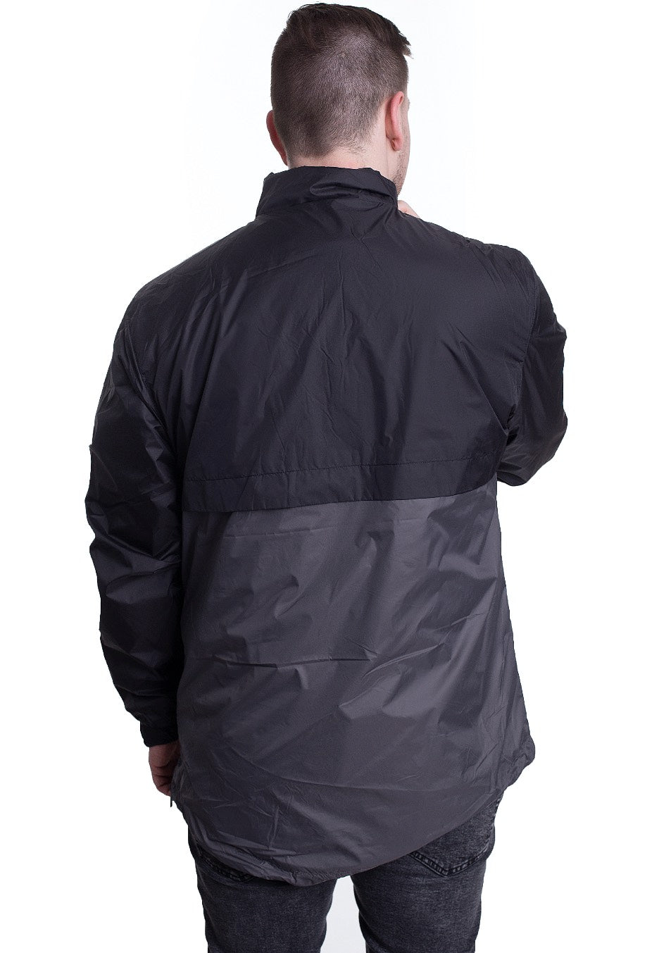 Urban Classics - Stand Up Collar Pull Over Black/Darkshadow - Windbreaker