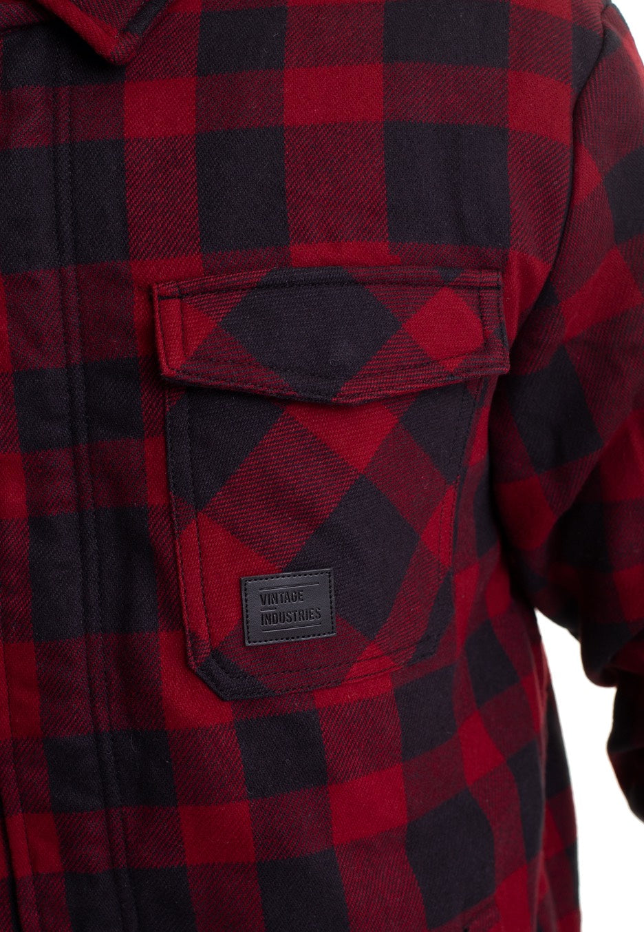 Vintage Industries - Craft Heavyweight Sherpa Red Check - Jacket