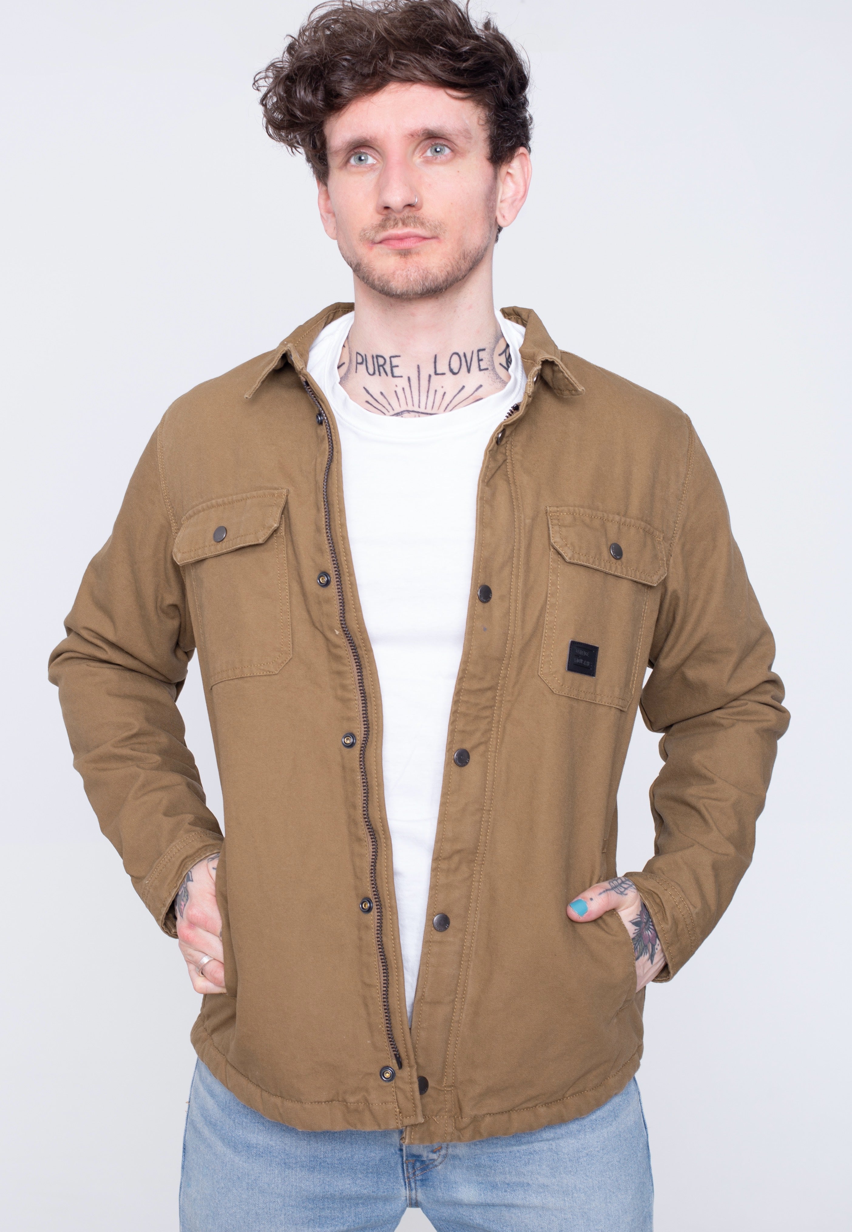 Tan sherpa jacket top
