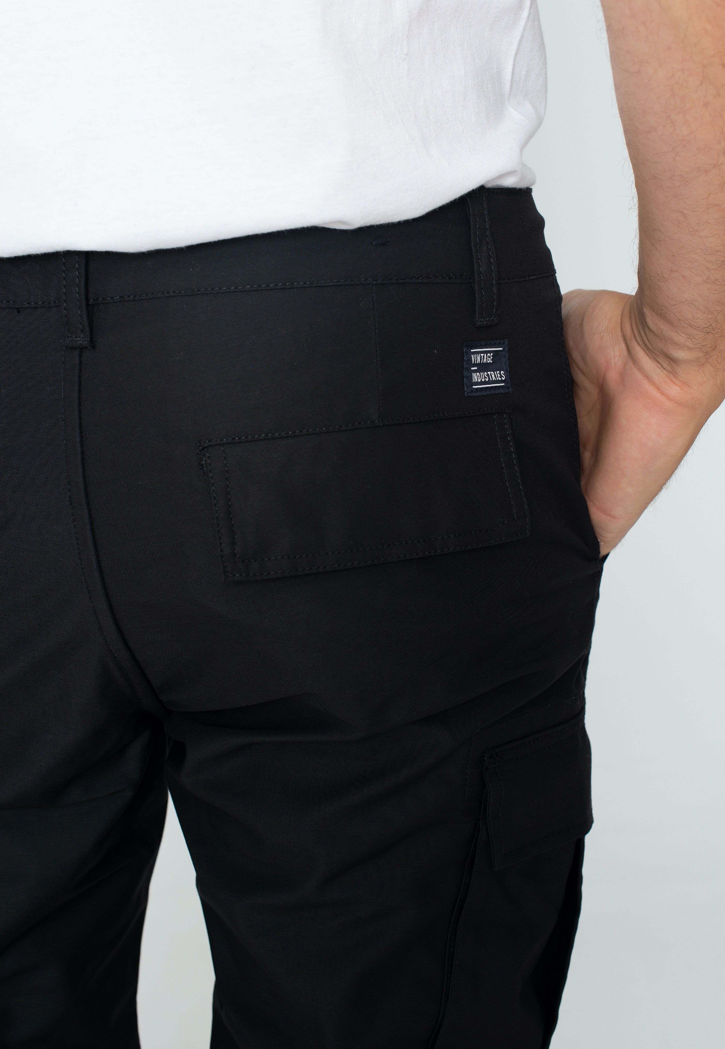 Vintage Industries - Ridge Cargo Jogger Black - Pants