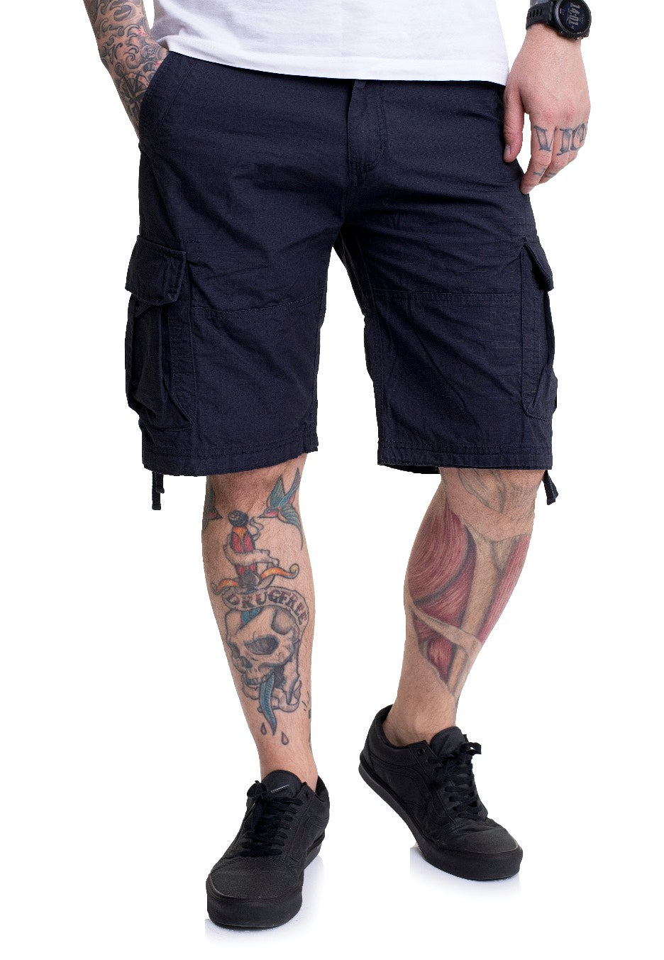 Vintage Industries - Terrance Navy Blue - Shorts